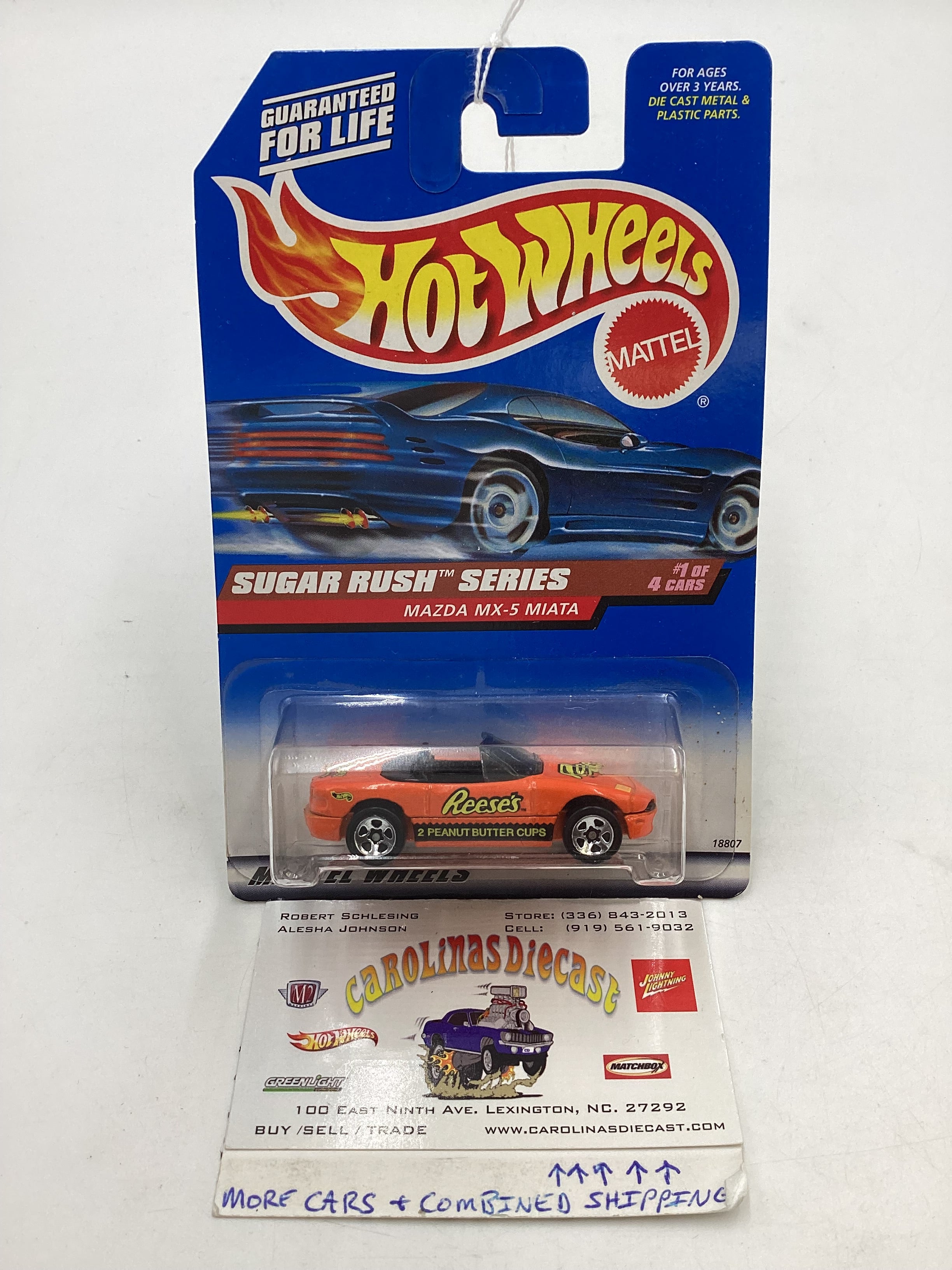 1998 Hot wheels #741 Sugar Rush Series 1/4 Mazda MX-5 Miata 83i
