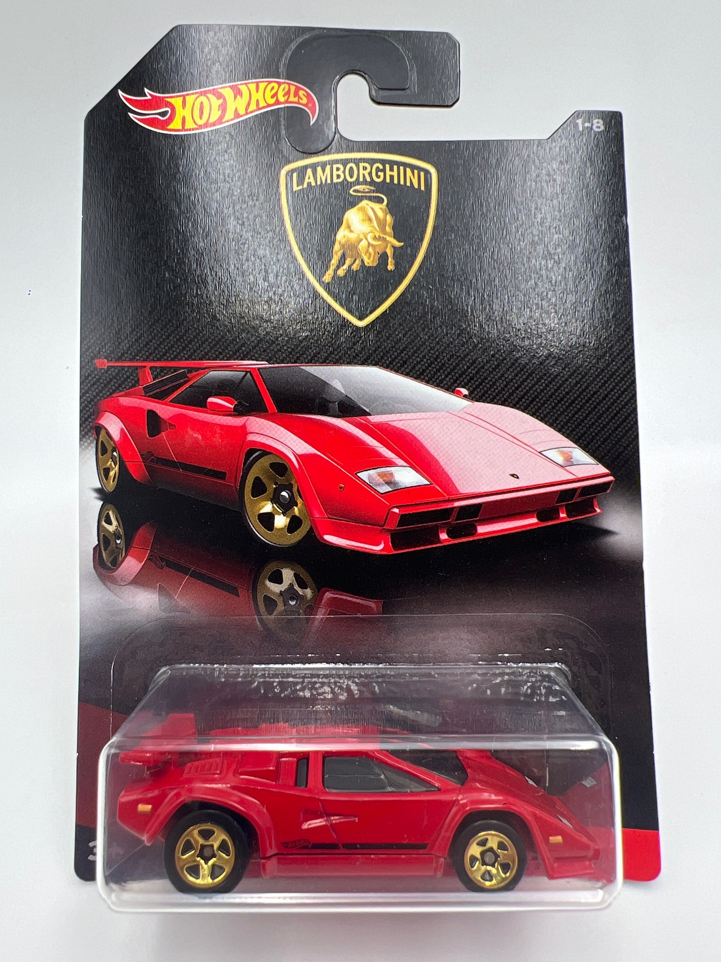 Hot Wheels Lamborghini Series #1 Lamborghini Countach Red 153C