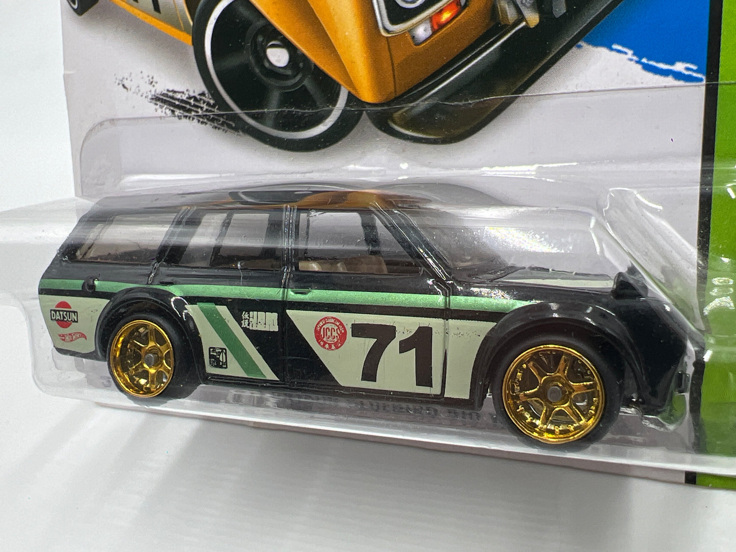Hot Wheels Kmart 71 Datsun Bluebird 510 Wagon Wheel Swap Custom On Card W/Protector SR