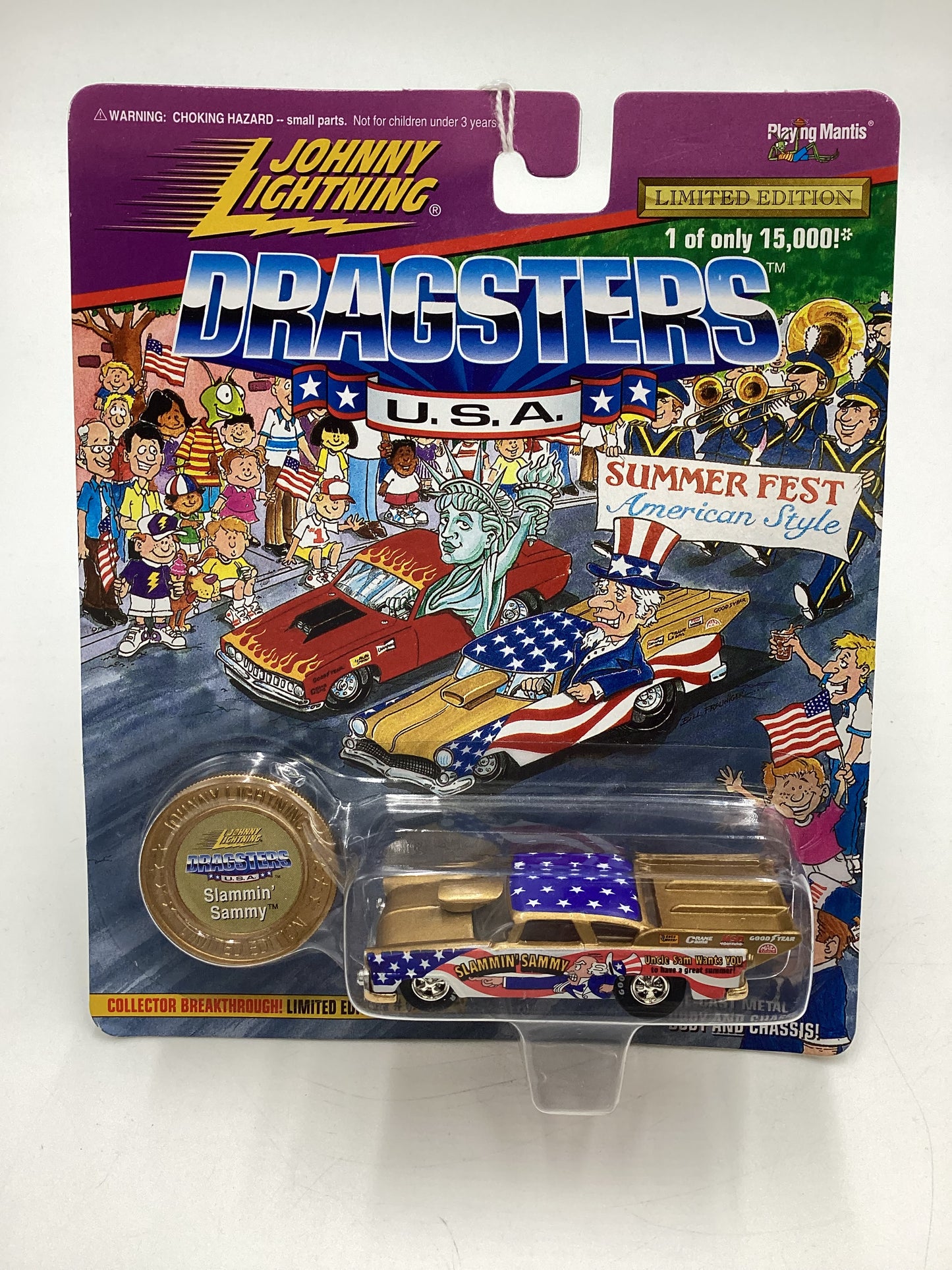 Johnny Lightning Dragsters U.S.A #1037/15000 Slammin Sammy Gold 186D