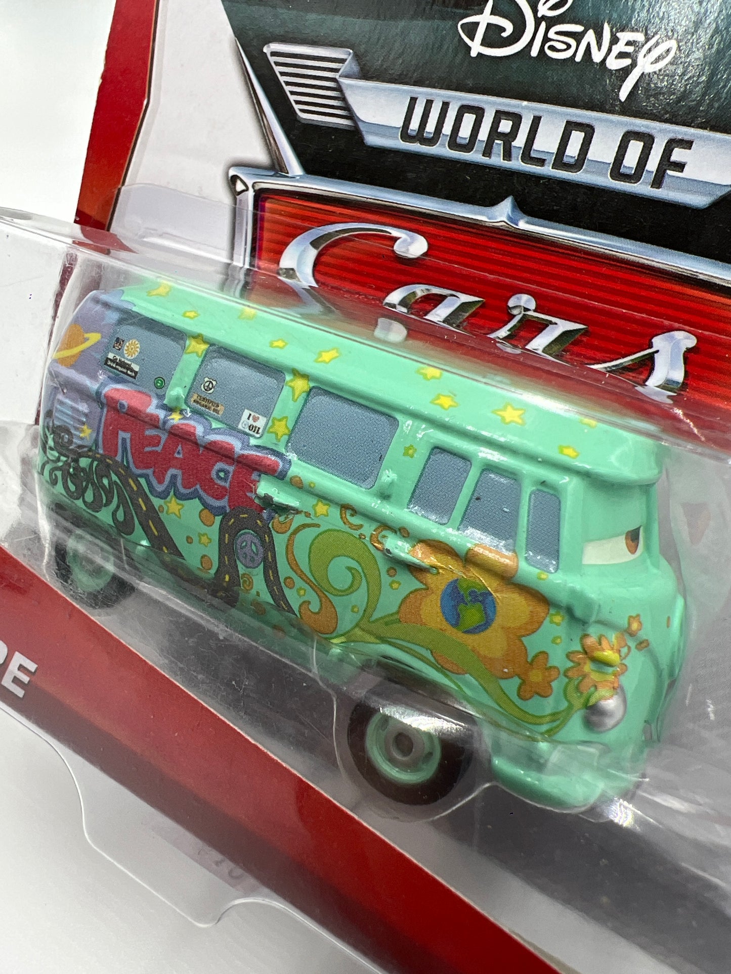 Disney Pixar The World Of Cars Radiator Springs #10 Fillmore Green Card Not Perfect 141D