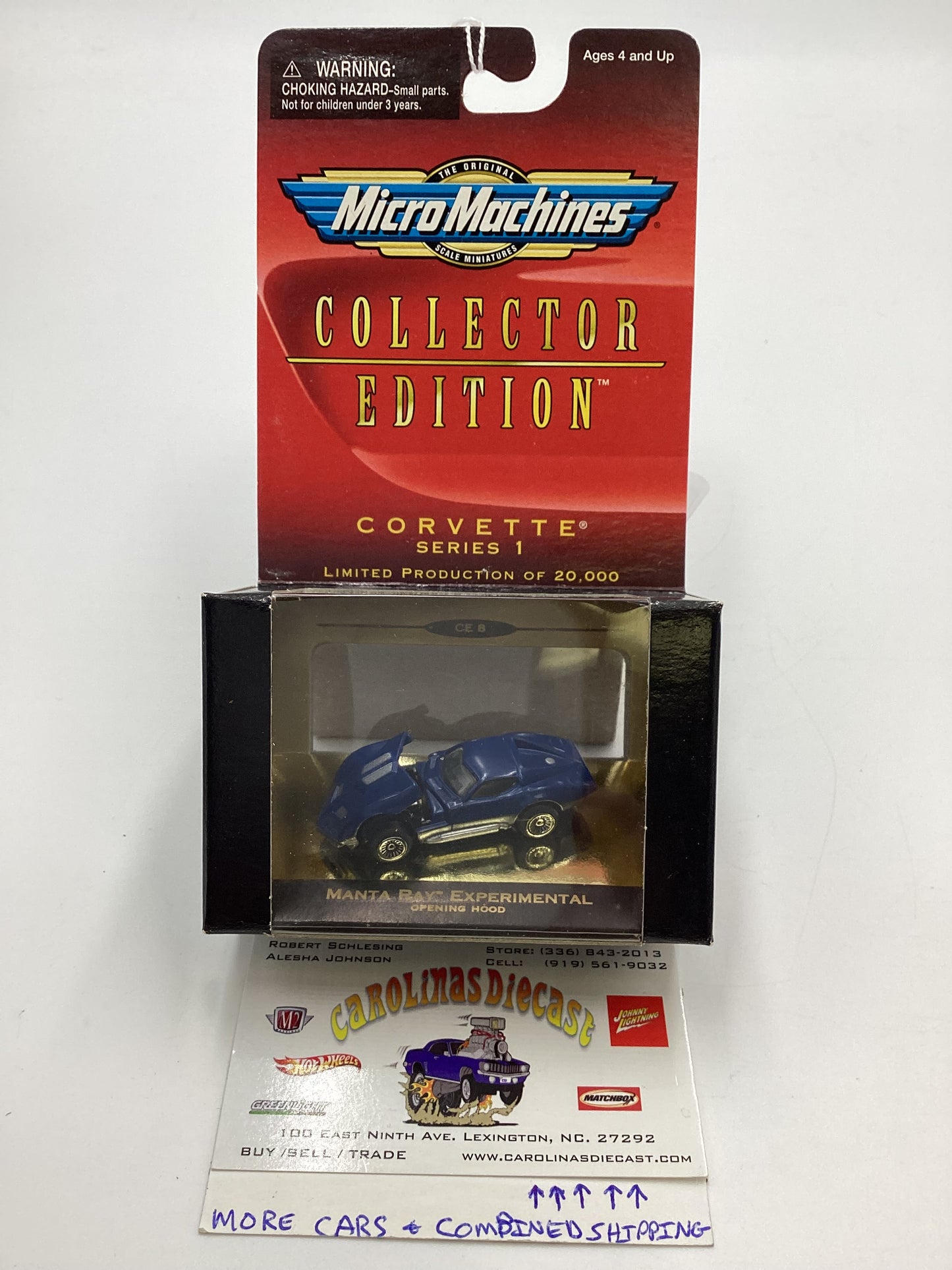 Micro Machines Collectors Edition Corvette Series 1 Manta Ray Experimental Blue 1/20000 SR CE 8