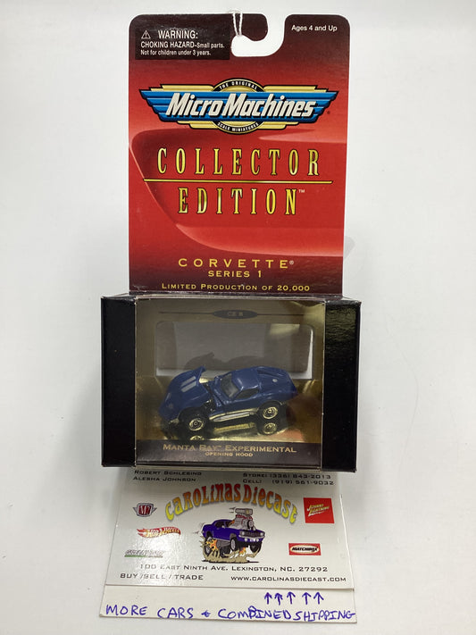 Micro Machines Collectors Edition Corvette Series 1 Manta Ray Experimental Blue 1/20000 SR CE 8