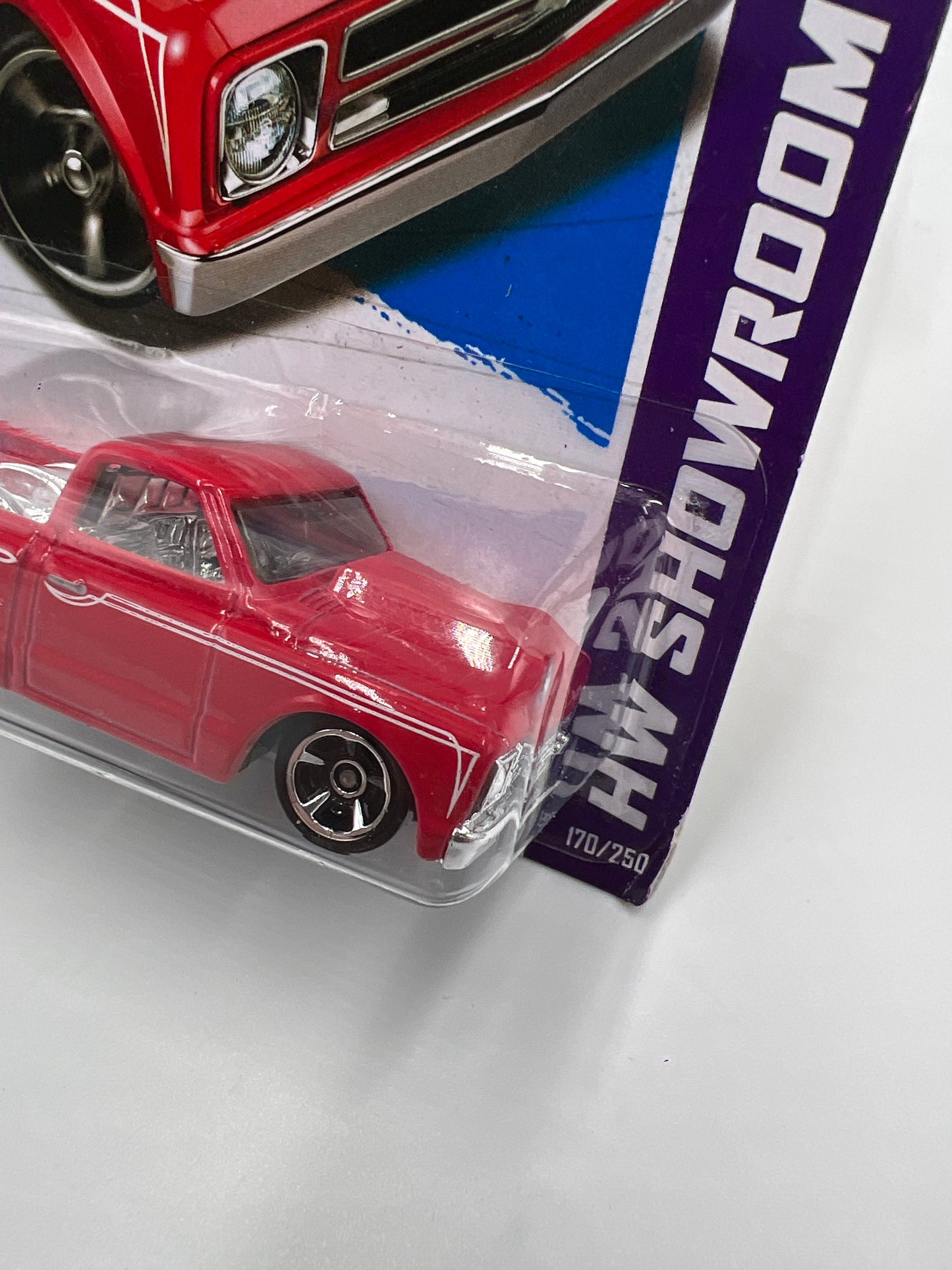 2013 Hot Wheels Showroom #170 67 Chevy C10 Red International Card