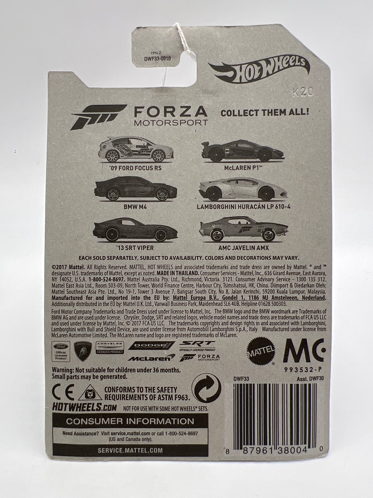 Hot Wheels Forza Motorsport #2 McLaren P1 Red 154C