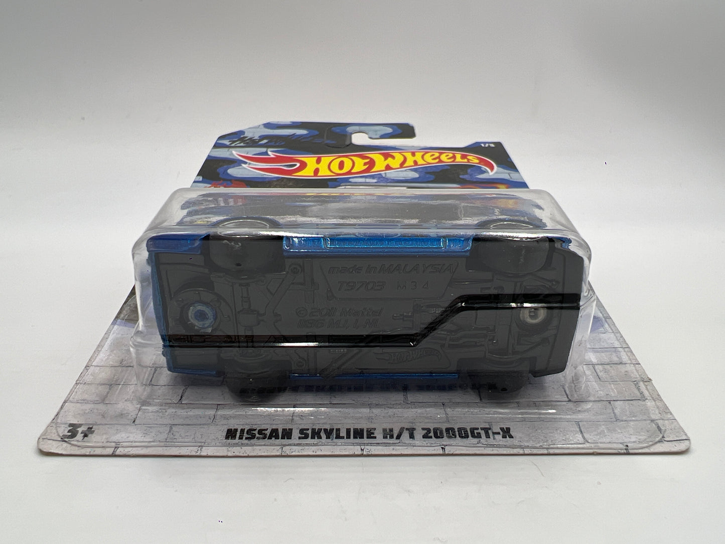 Hot Wheels Nissan Skyline H/T 2000GT-X Blue Wheel Swap Custom On Card W/Protector SR