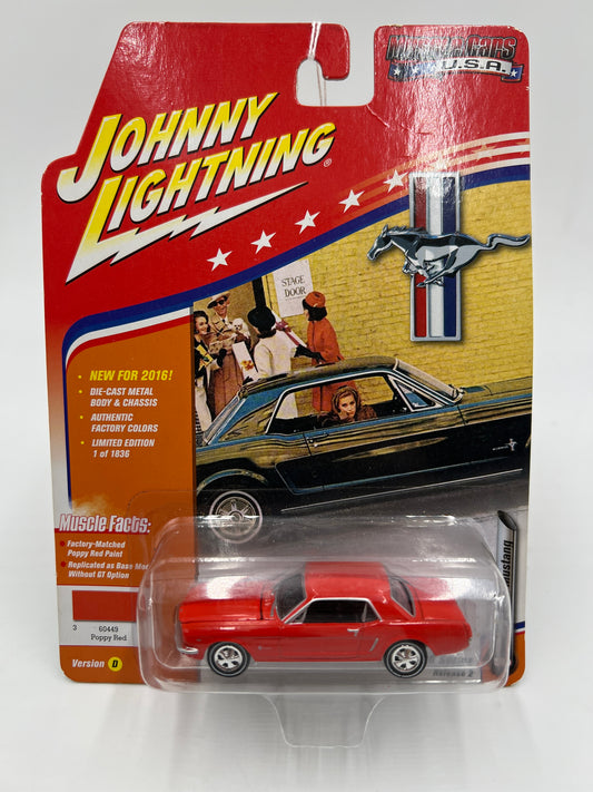 Johnny Lightning Muscle Cars USA #9 Release 2 Version D 1/1836 1965 Ford Mustang Red