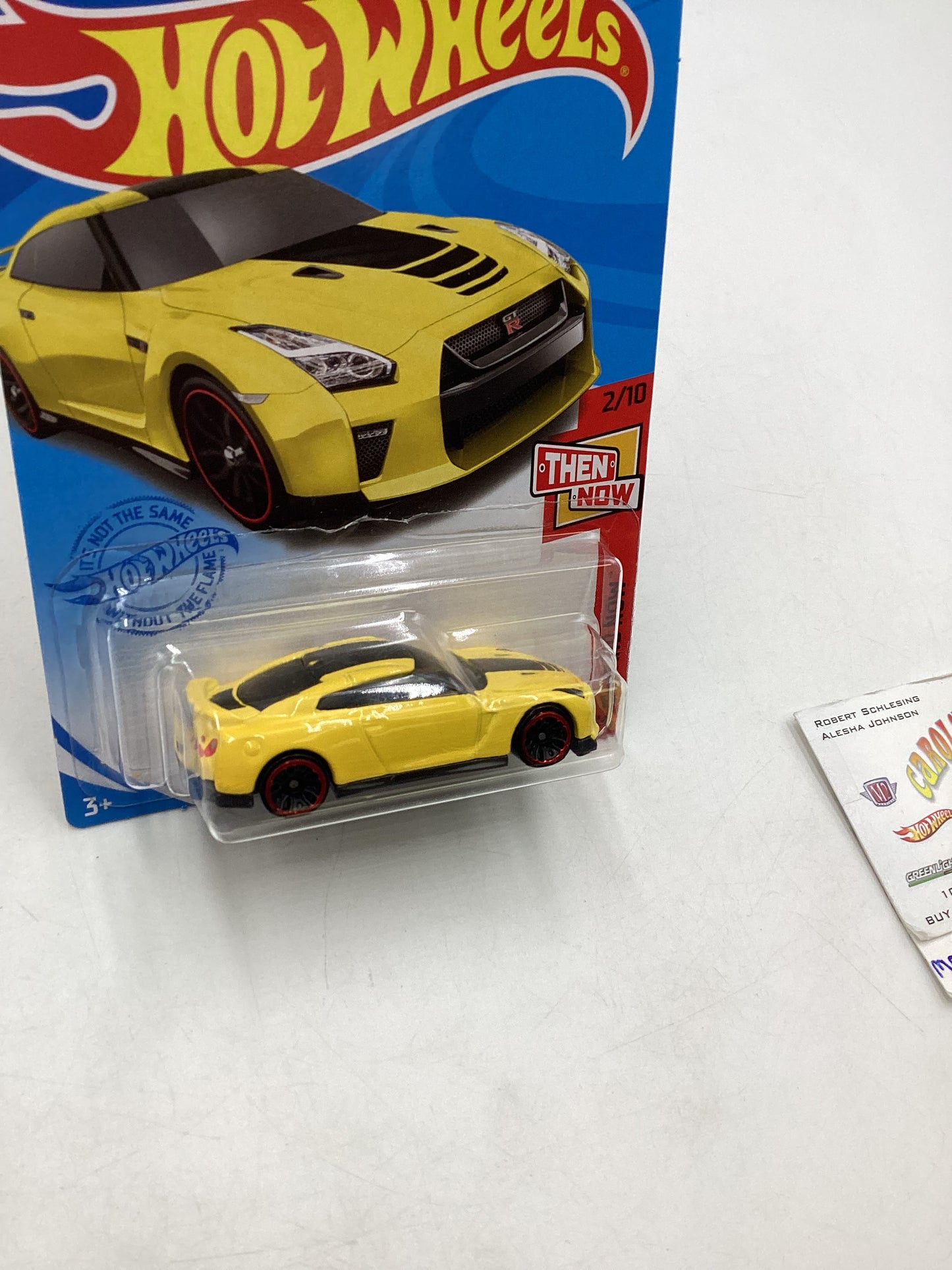 2021 Hot wheels #79 17 Nissan GT-R (R35) Yellow Intl Card 81D