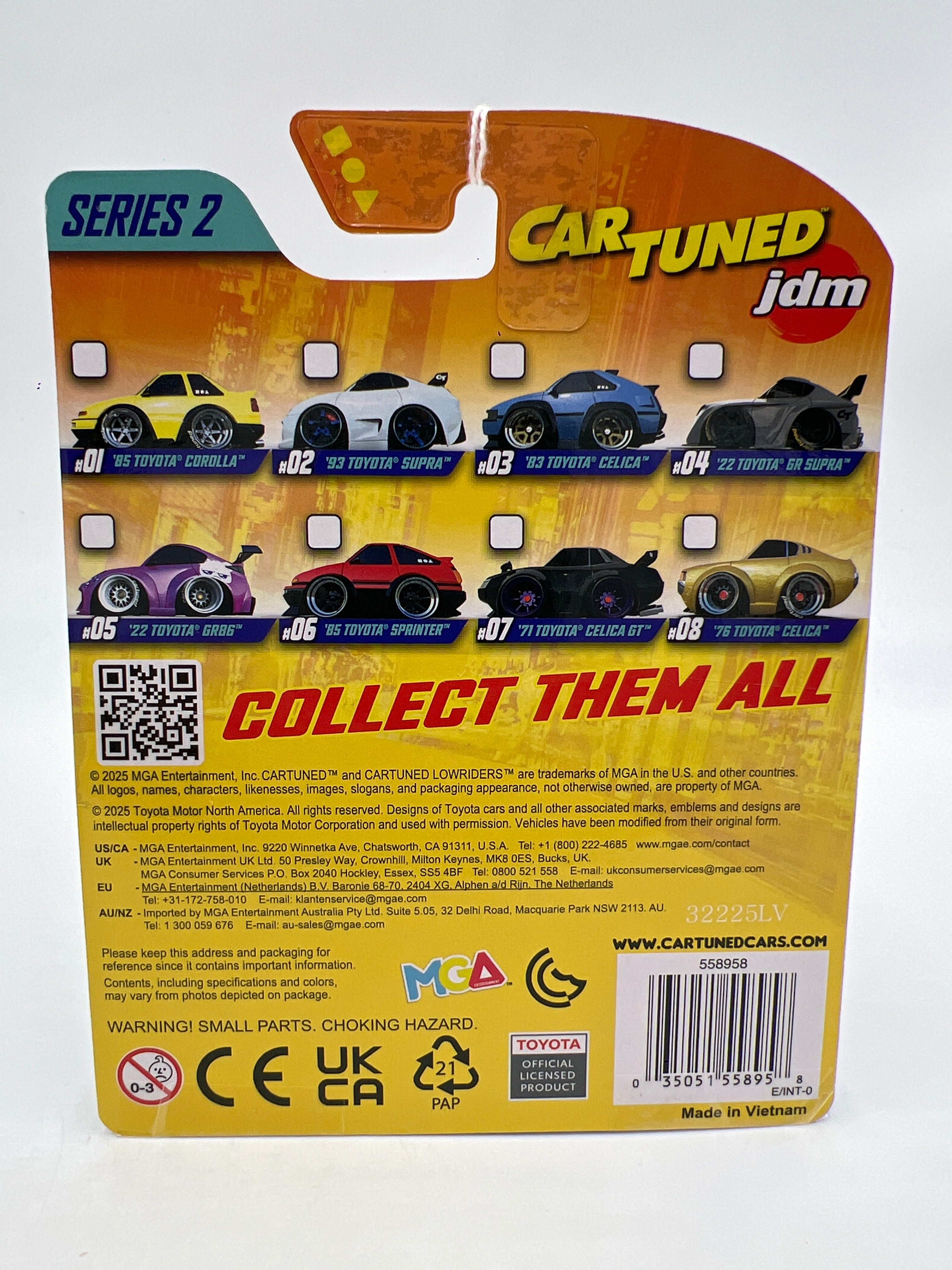 2025 MGA Car Tuned JDM Series 2 #6 85 Toyota Sprinter Red 178O