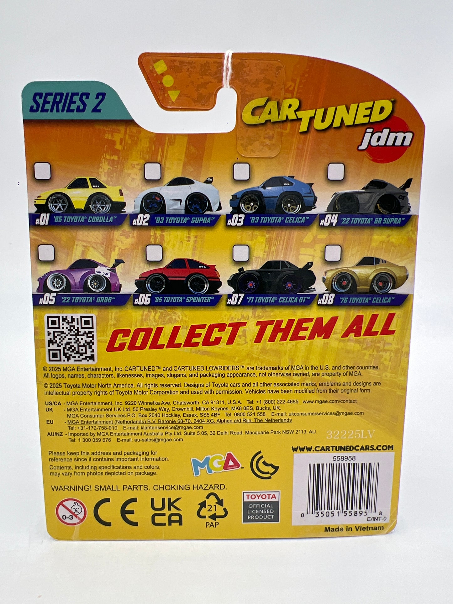 2025 MGA Car Tuned JDM Series 2 #6 85 Toyota Sprinter Red 178O