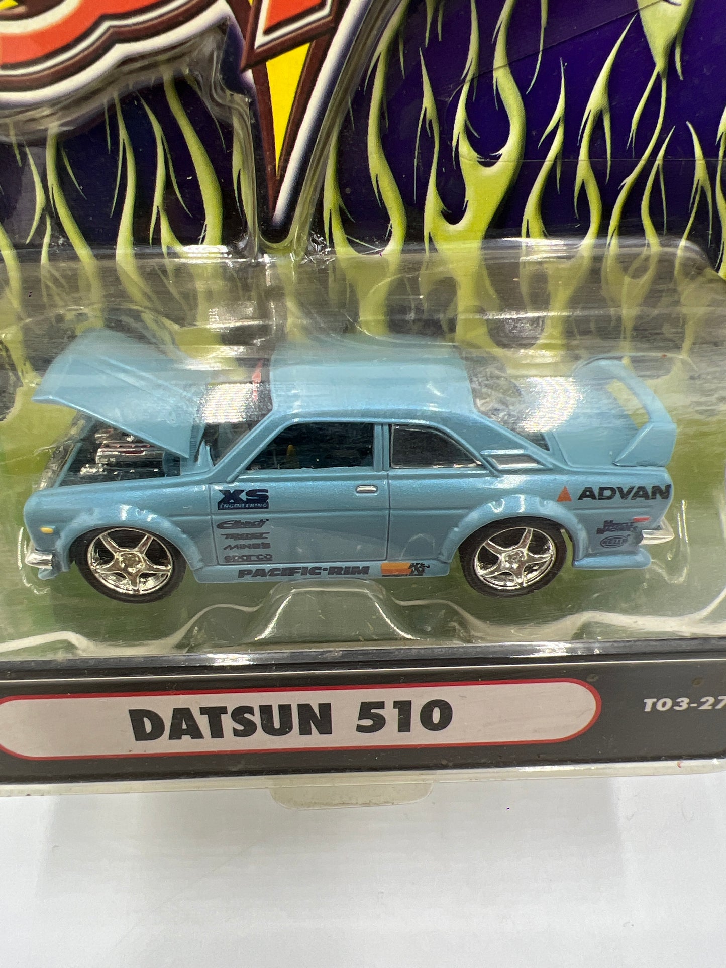 Muscle Machines SS Tuner Datsun 510 Blue T03-27 220E