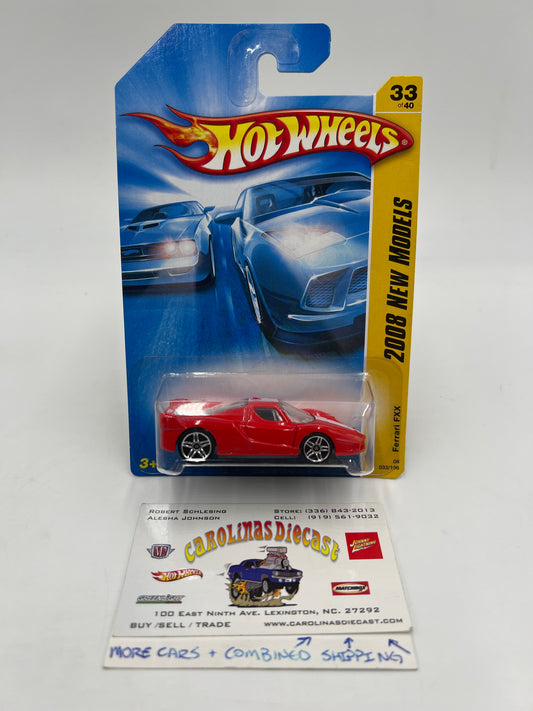 2008 Hot Wheels New Models #33 Ferrari FXX Red W/Protector SR