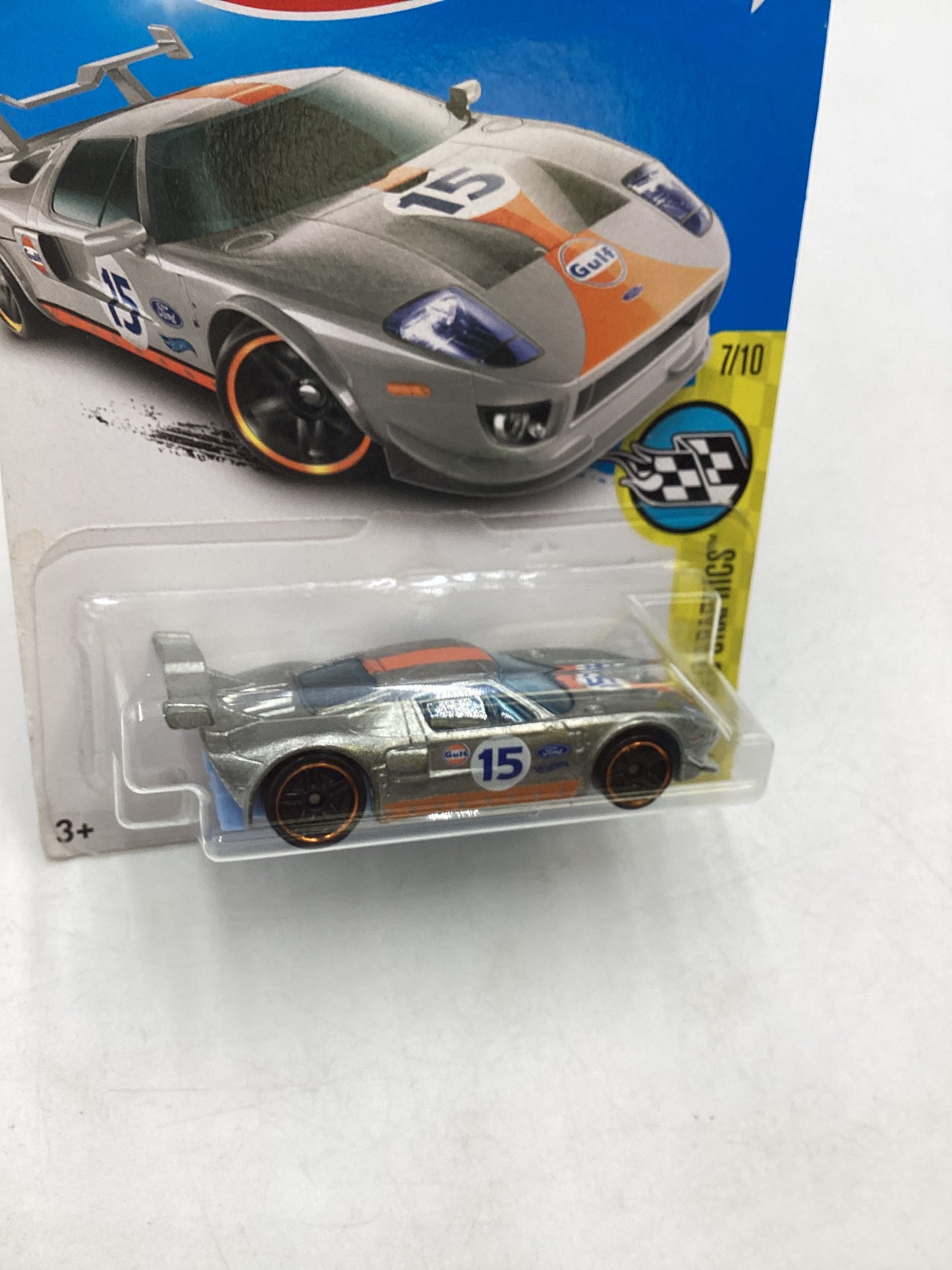 2016 Hot wheels Zamac #182 Ford GT Gulf Card Not Perfect 147B