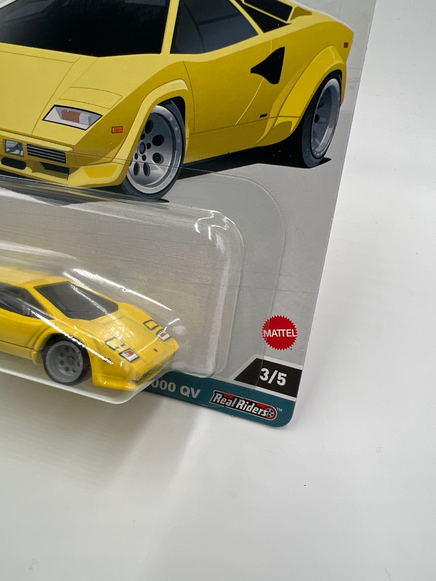 Hot Wheels Premium Spettacolare #3 Lamborghini Countach LP 5000 QV Yellow 255D