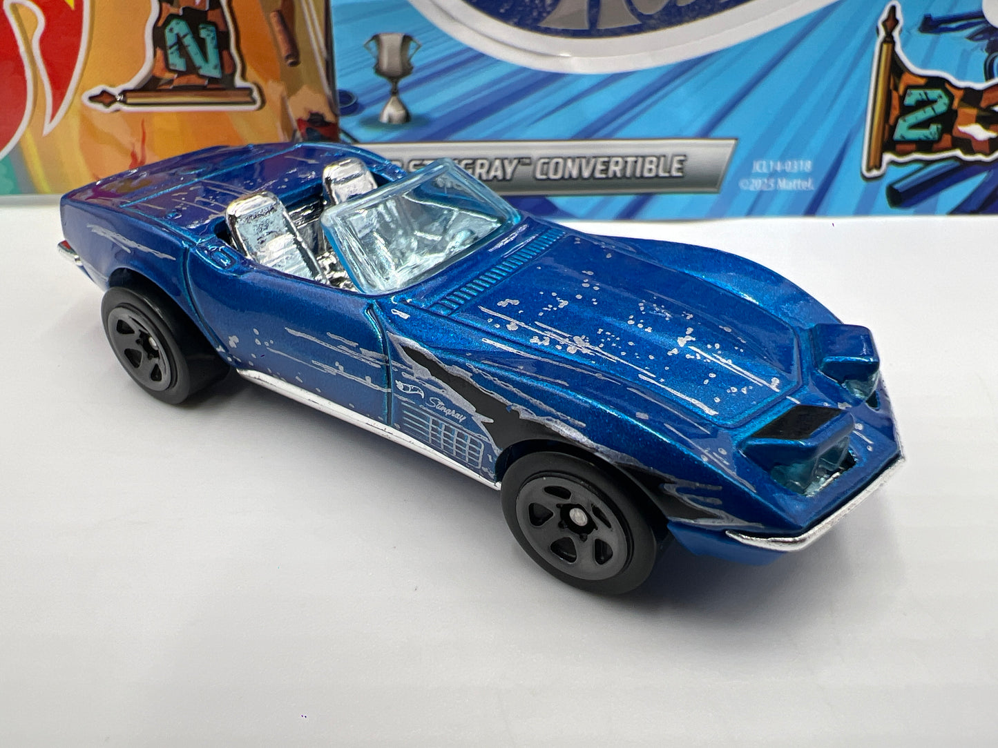 2025 Hot Wheels Mystery Models Series 2 #2 CHASE 72 Corvette Stingray Convertible Blue
