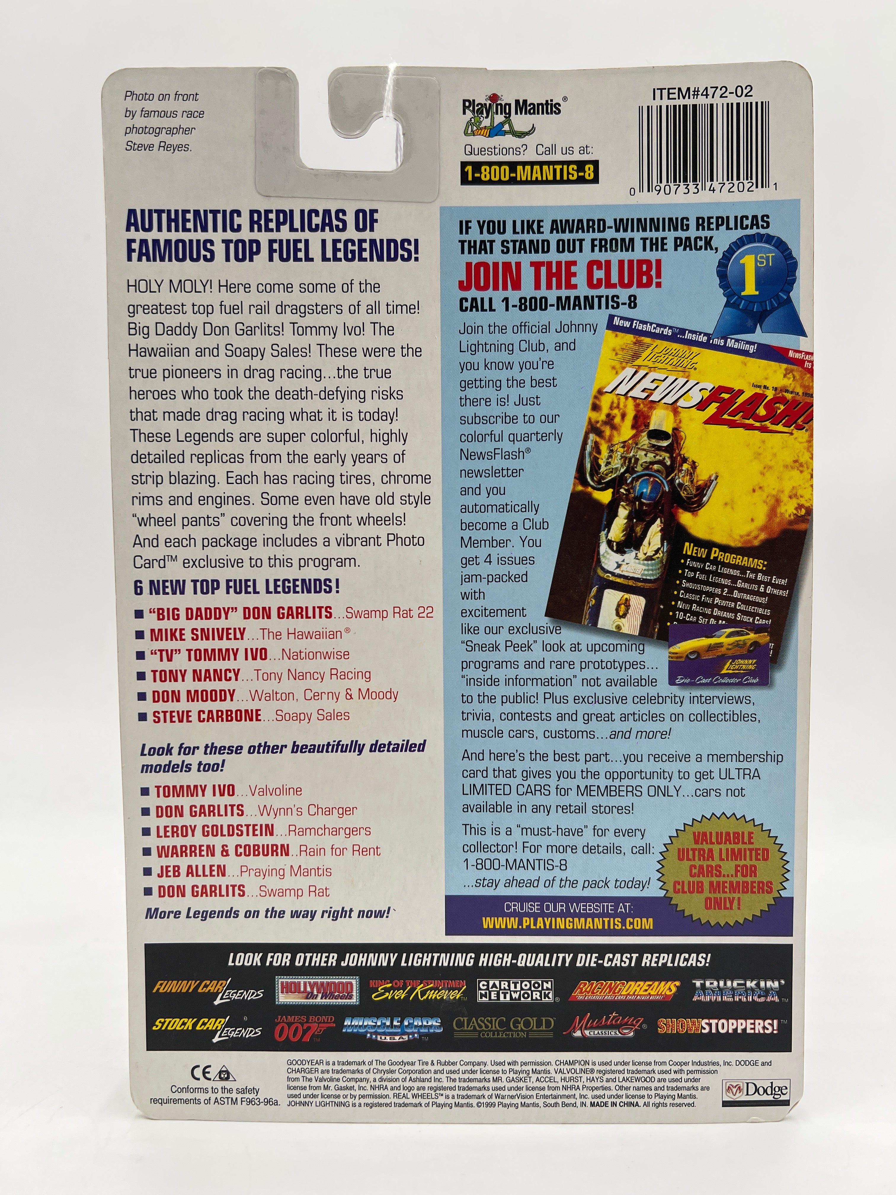 Johnny Lightning White Lightning Chase Top Fuel Legends #158 The