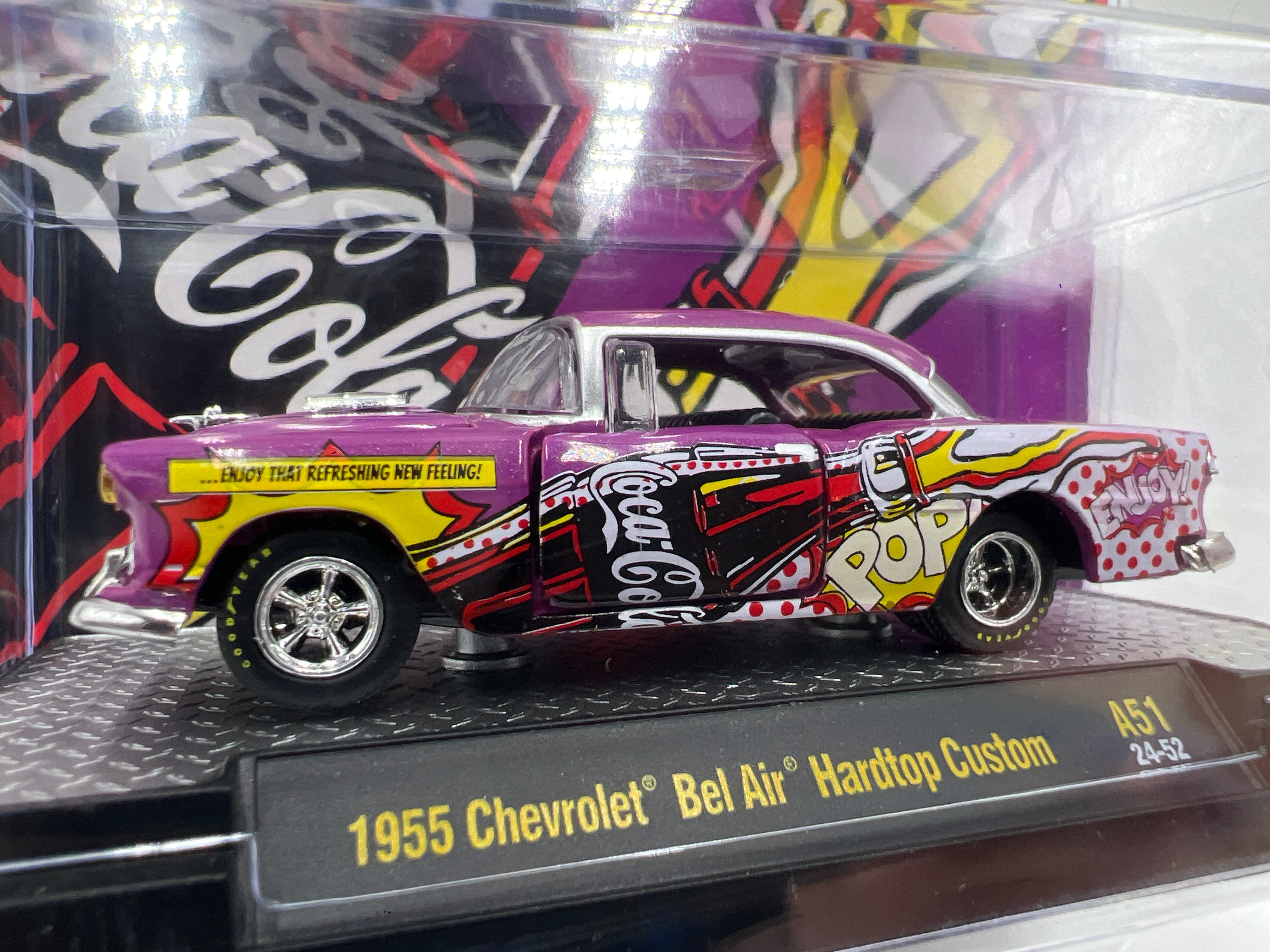 M2 Machines Coca Cola 1955 Chevrolet Bel Air Hardtop Custom A51