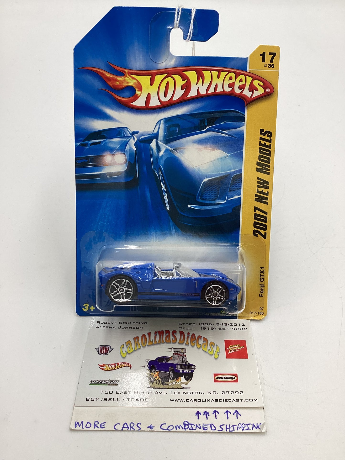 2007 Hot Wheels New Models #17 Ford GTX1 Blue OH5 Wheels 25D