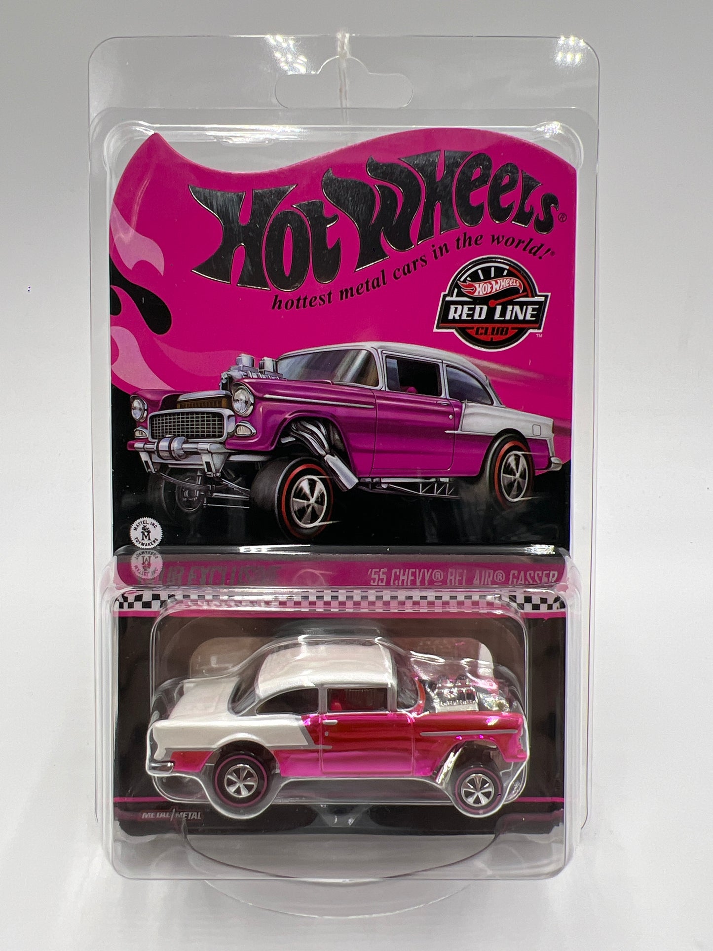 2025 Hot Wheels RLC Club Exclusive 55 Chevy Bel Air Gasser Pink W/Protector
