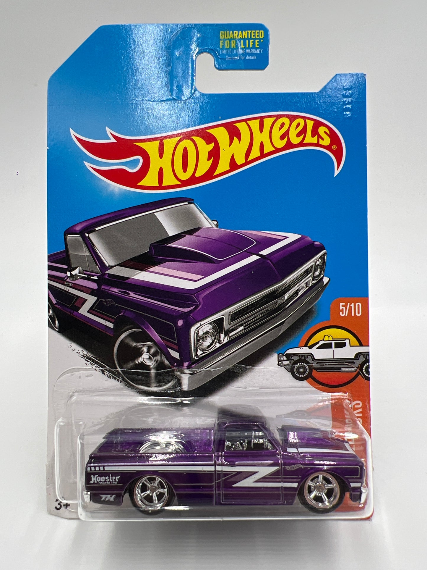 2017 Hot Wheels Super Treasure Hunt 67 Chevy C10 Purple W/Protector