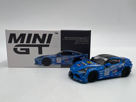 Mini GT Japan Exclusive #307 HKS Toyota GR Supra No 77 Fat Five Racing 2020 D1 Grand Prix Blue