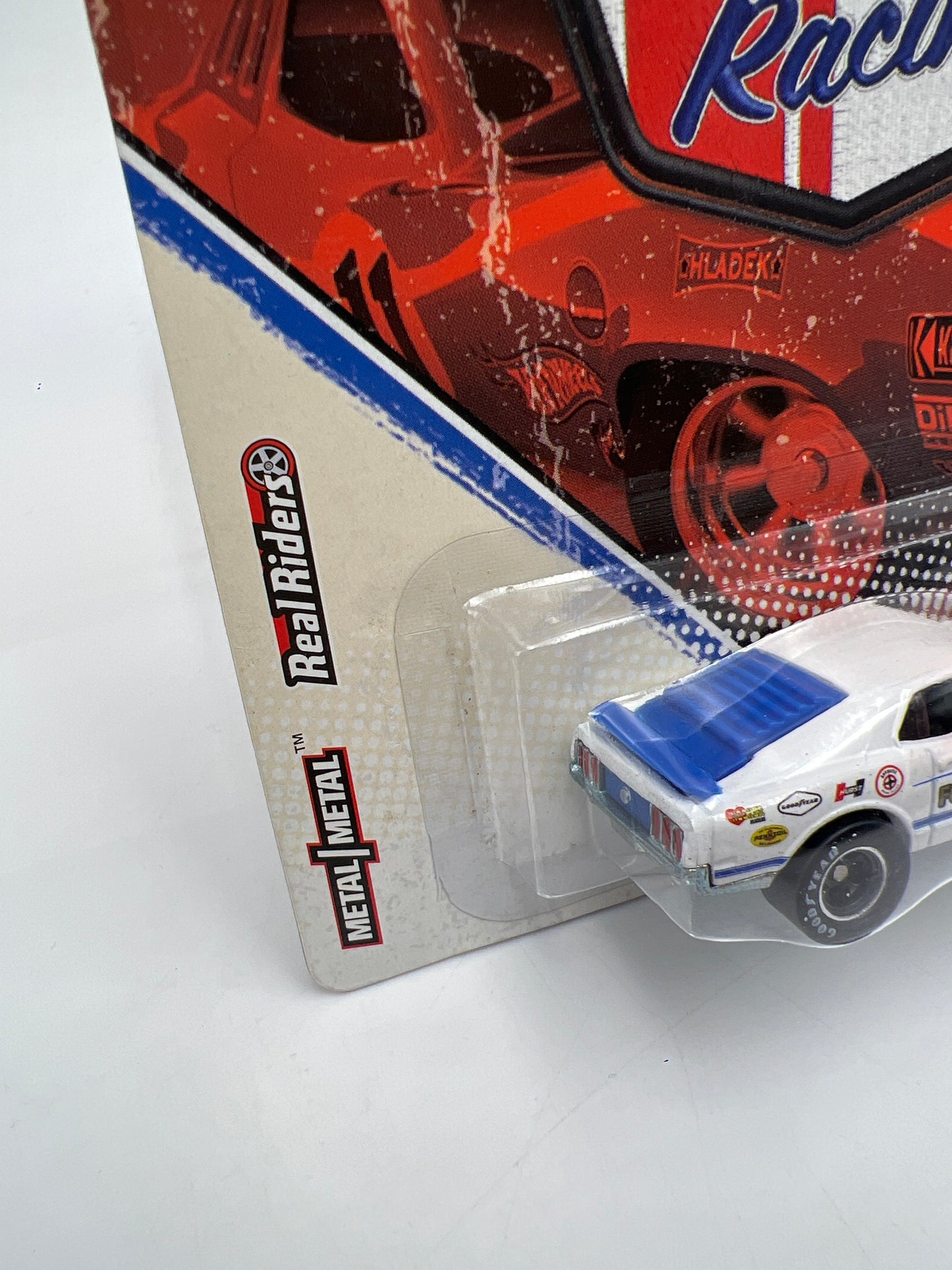 Hot Wheels Premium Vintage Racing #11 Ed Terrys 70 Ford Mustang White W/Protector
