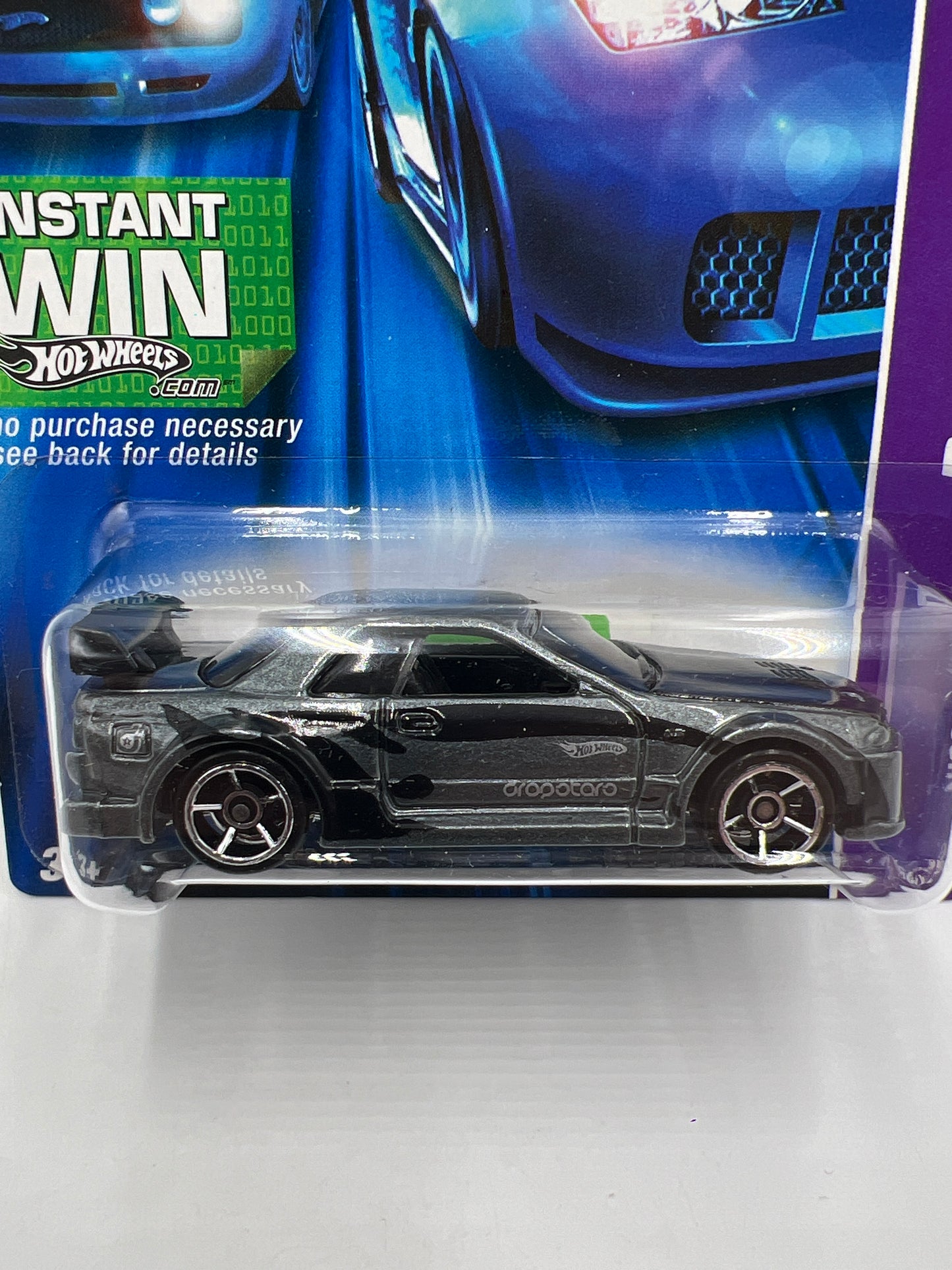 2006 Hot Wheels Dropstars #60 Nissan Skyline Gray W/Protector