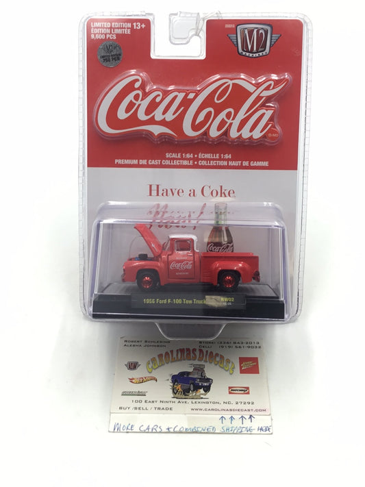 M2 Machines Coca Cola Christmas 1956 Ford F100 Tow Truck Chase RW02
