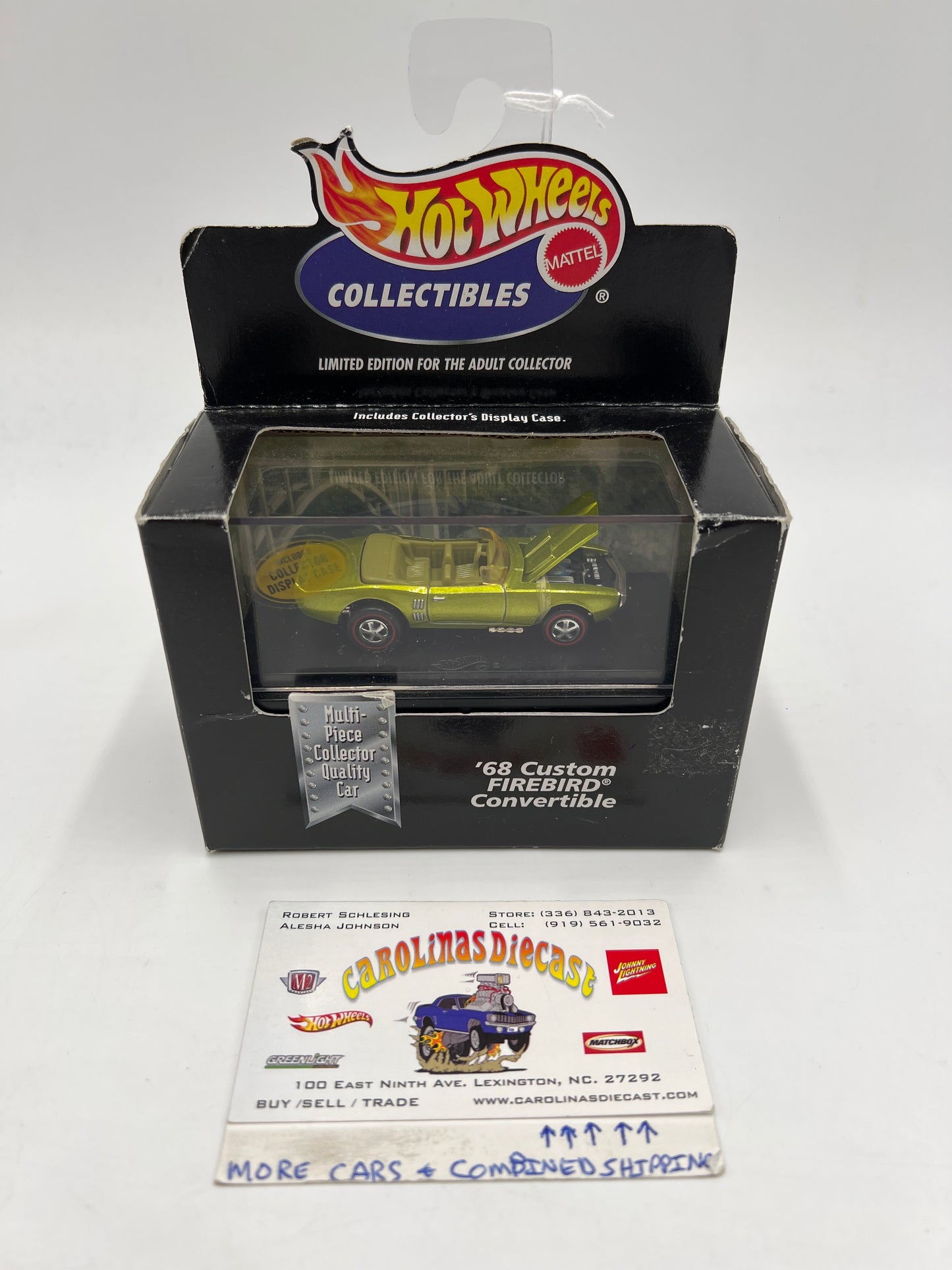 Hot Wheels Collectibles Black Box 68 Custom Firebird Convertible Green WR
