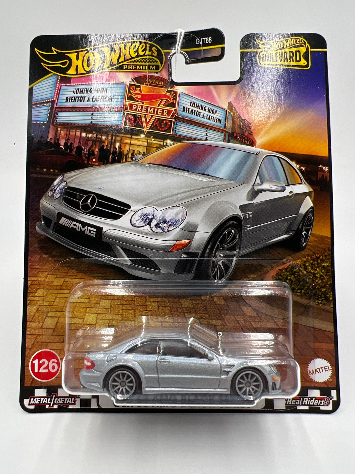 2025 Hot Wheels Premium Boulevard #126 2008 Mercedes-Benz CLK 63 AMG Black Series Silver 262E