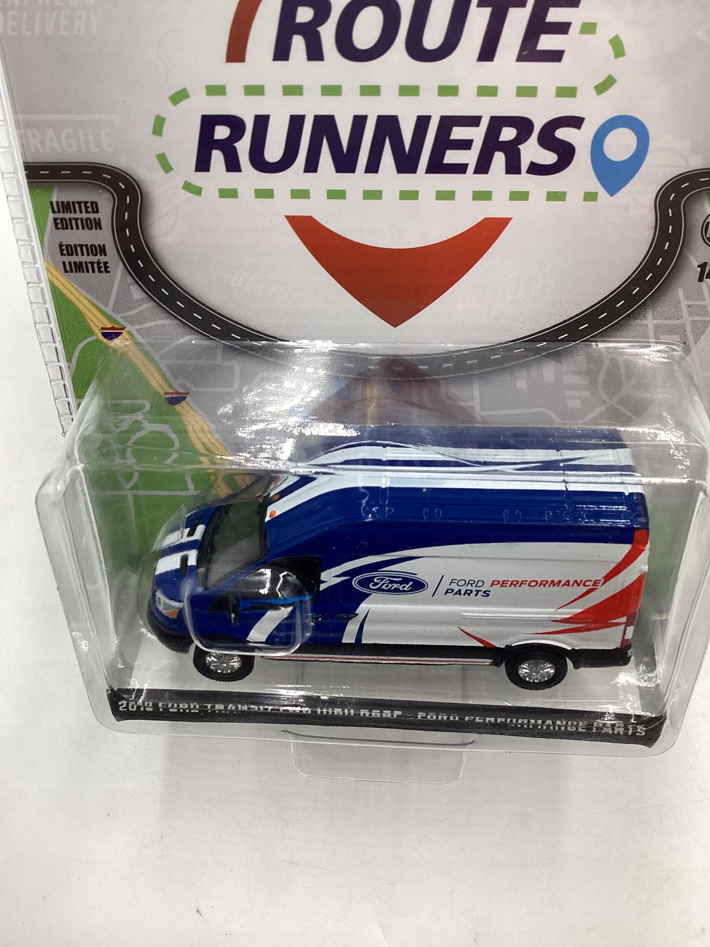 Greenlight Route Runners Series 4 2019 Ford Transit LBW High Roof Ford Performance Parts 177C