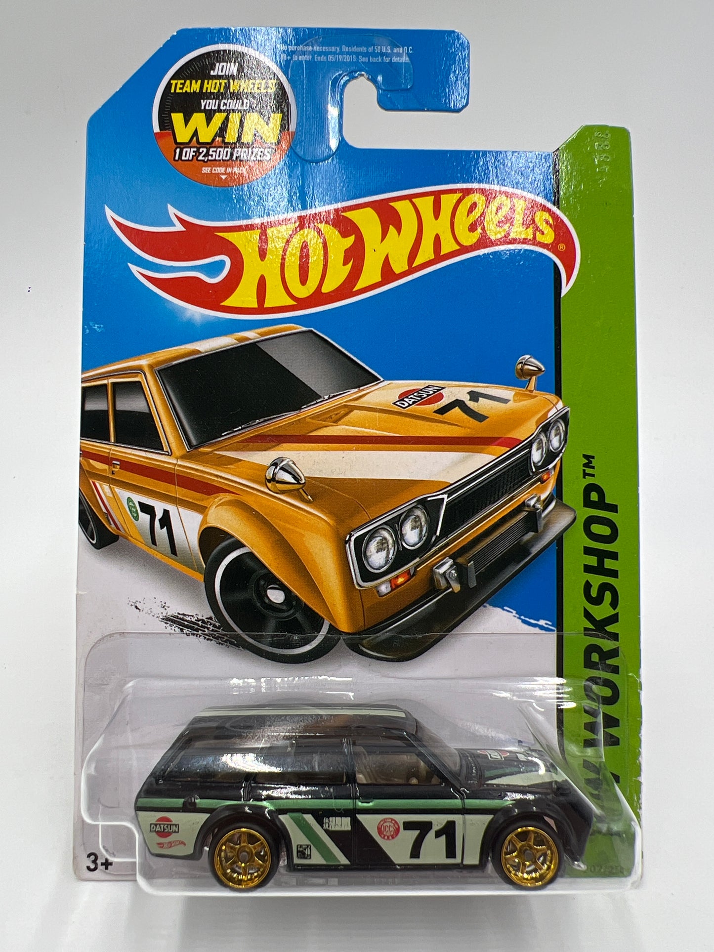 Hot Wheels Kmart 71 Datsun Bluebird 510 Wagon Wheel Swap Custom On Card W/Protector SR