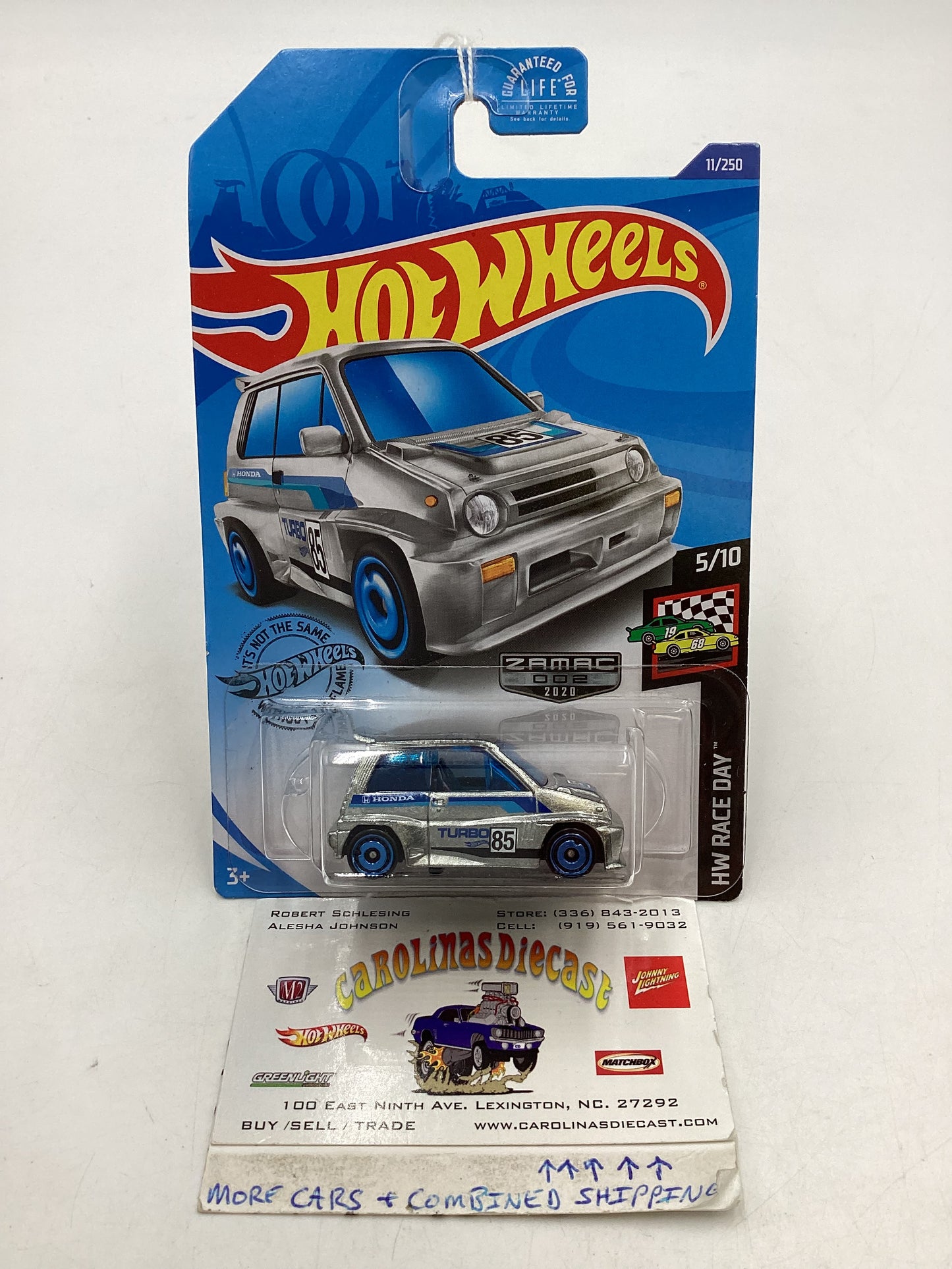 2020 Hot wheels Zamac 002 #11 85 Honda City Turbo II 147B