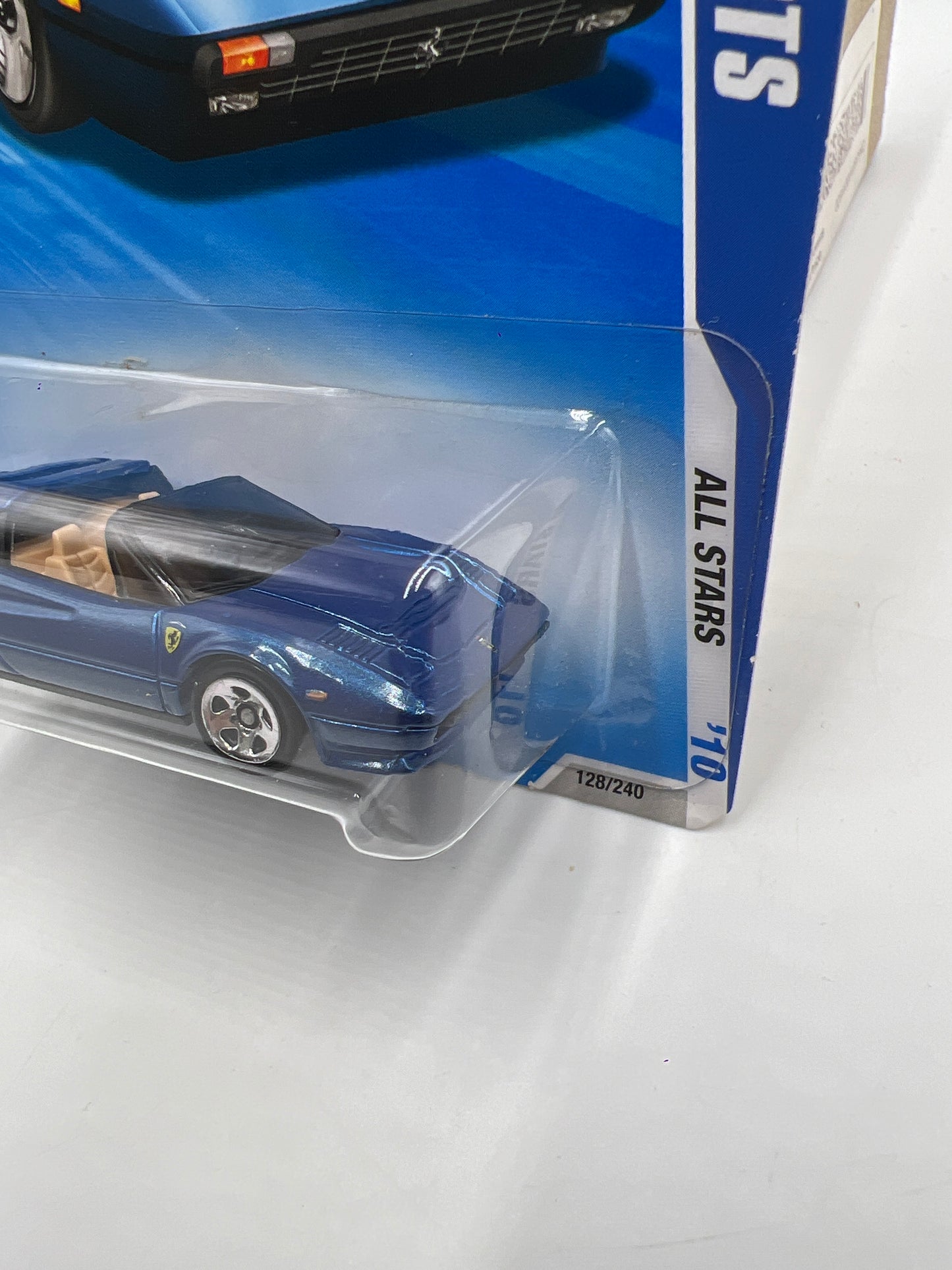 2010 Hot Wheels All Stars #128 Ferrari 308 GTS Blue W/Protector