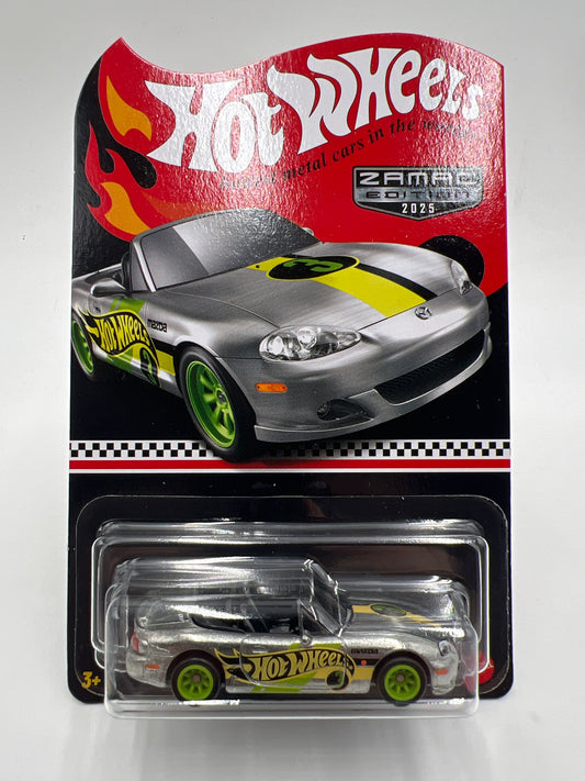 2025 Hot Wheels Legends Tour Walmart Exclusive Zamac Edition #3 2004 Mazda Mazdaspeed Miata W/Protector