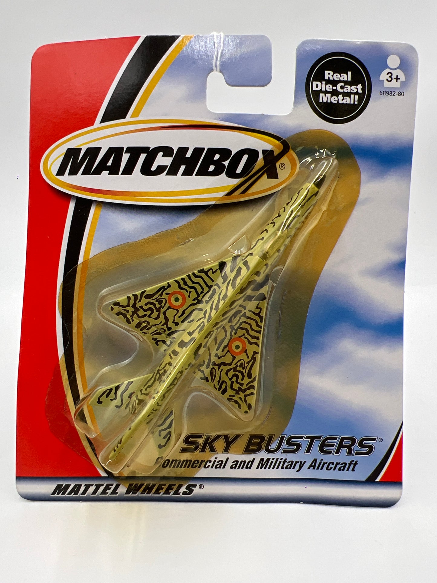 Matchbox Sky Busters Mig-21 Striped Yellow Blister WW7