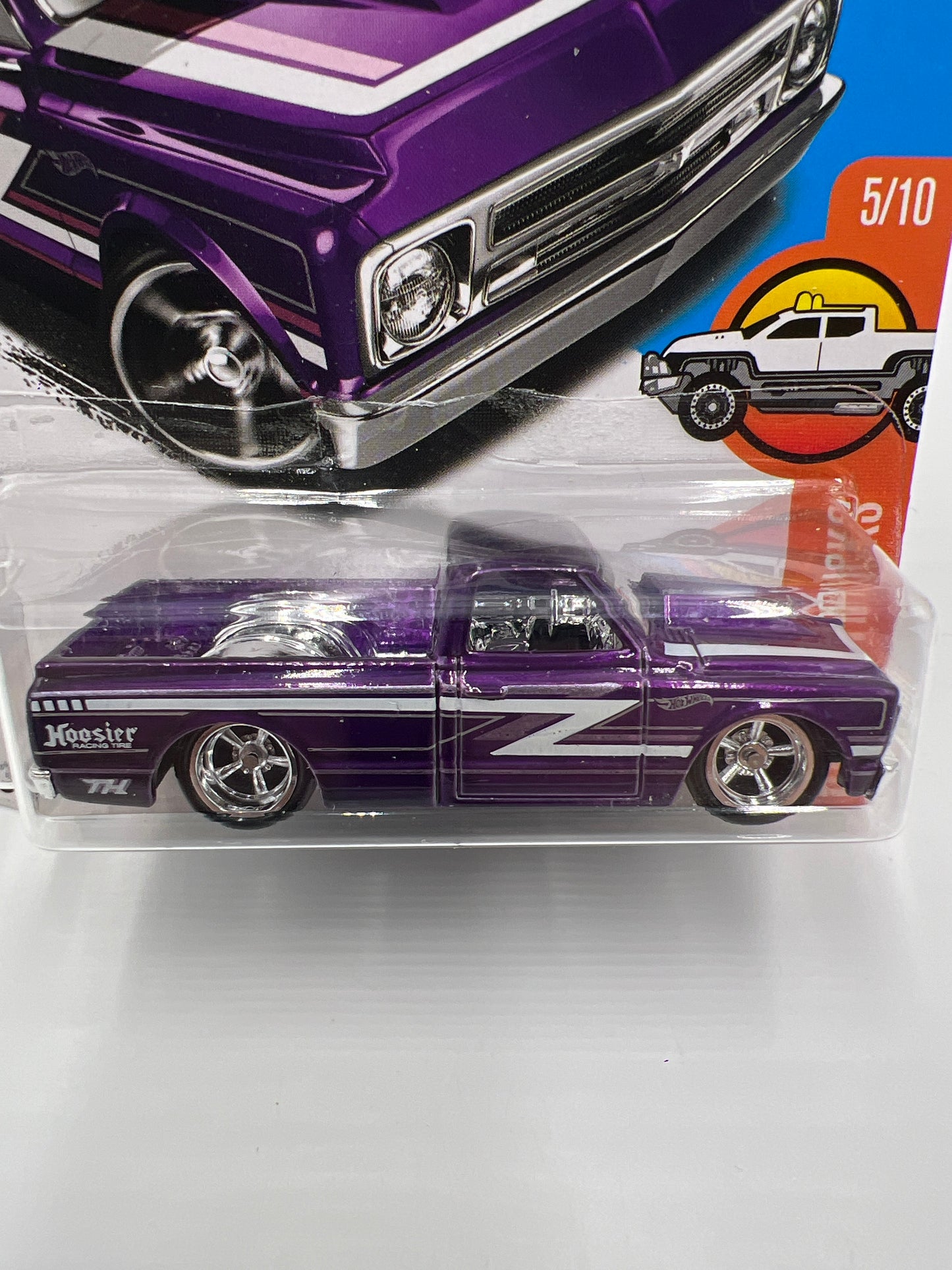2017 Hot Wheels Super Treasure Hunt 67 Chevy C10 Purple W/Protector