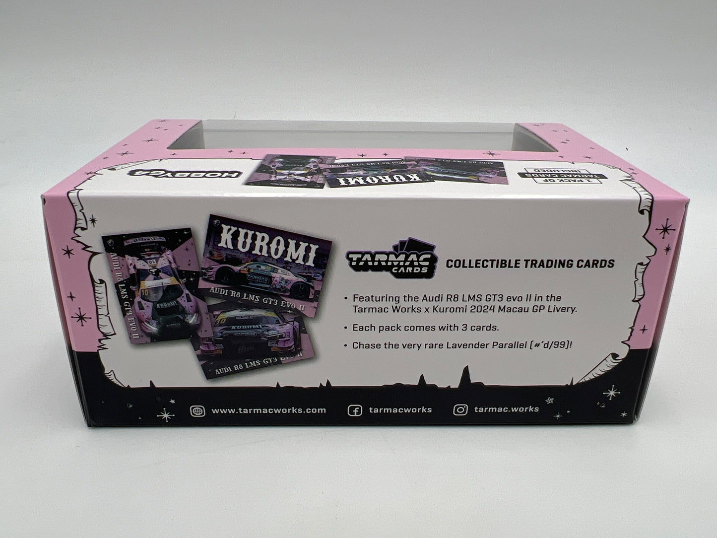 Tarmac Works x Kuromi Audi R8 LMS GT3 EVO II Macau 2024 GT Cup W/Trading Cards & Poster