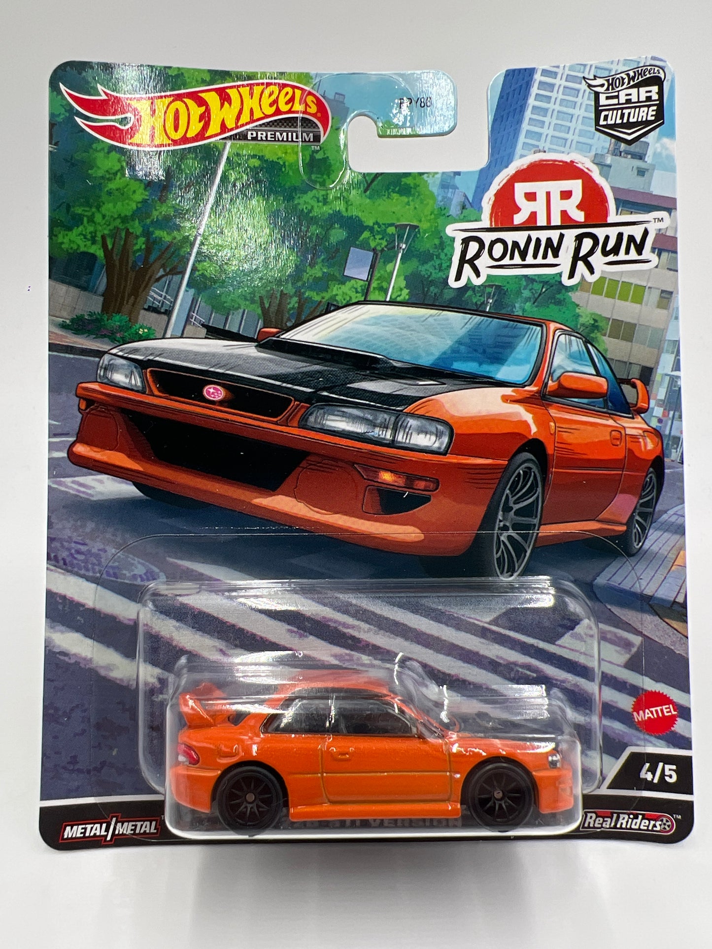 Hot Wheels Premium Ronin Run #4 98 Subaru Impreza 22B-STi Version Orange 243C