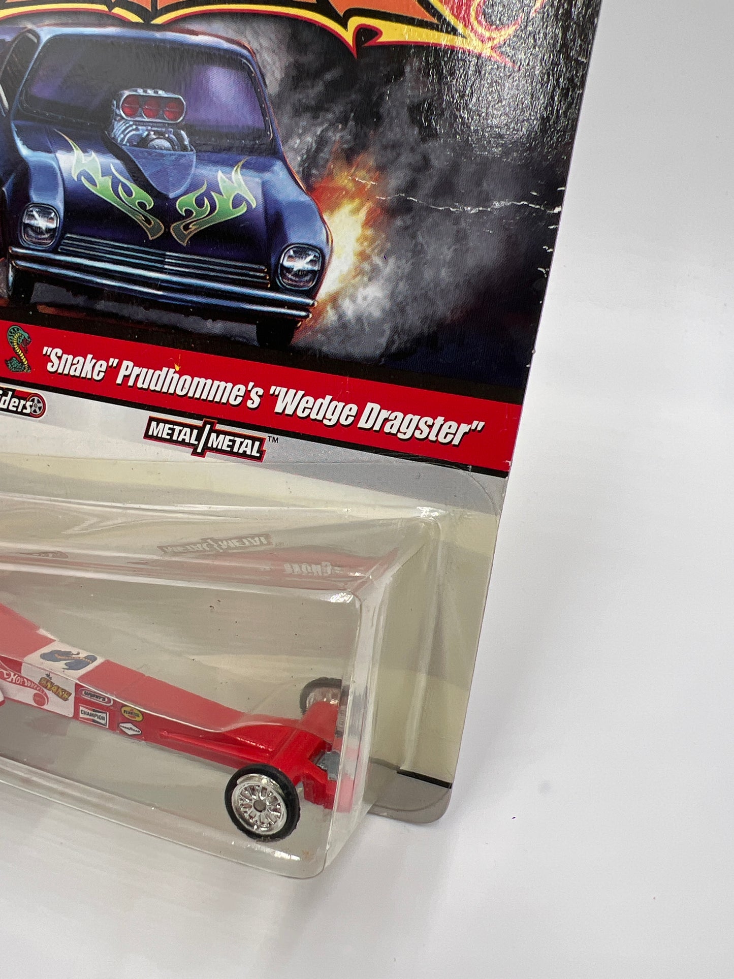 Hot Wheels Drag Strip Demons #18 Snake Prudhommes Wedge Dragster W/Protector