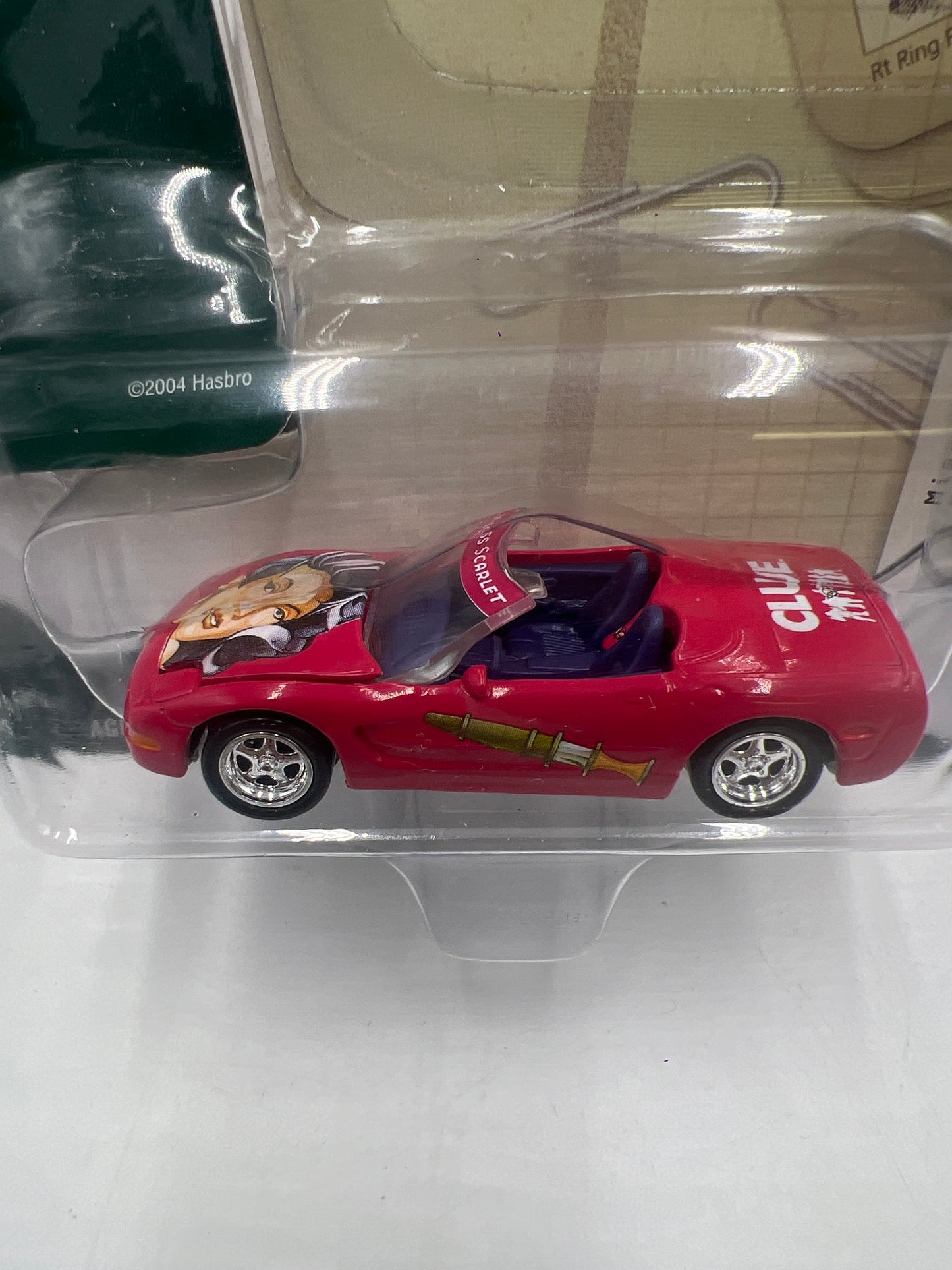 Johnny Lightning Clue Miss Scarlet 2003 Chevy Corvette Conv. Red 189C