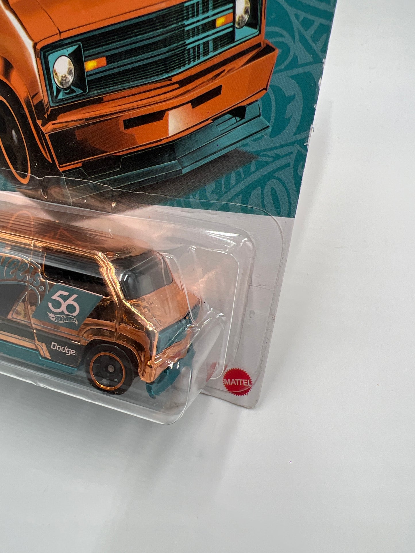 Hot Wheels 56th Anniversary #6 CHASE Custom 77 Dodge Van Gold 161B