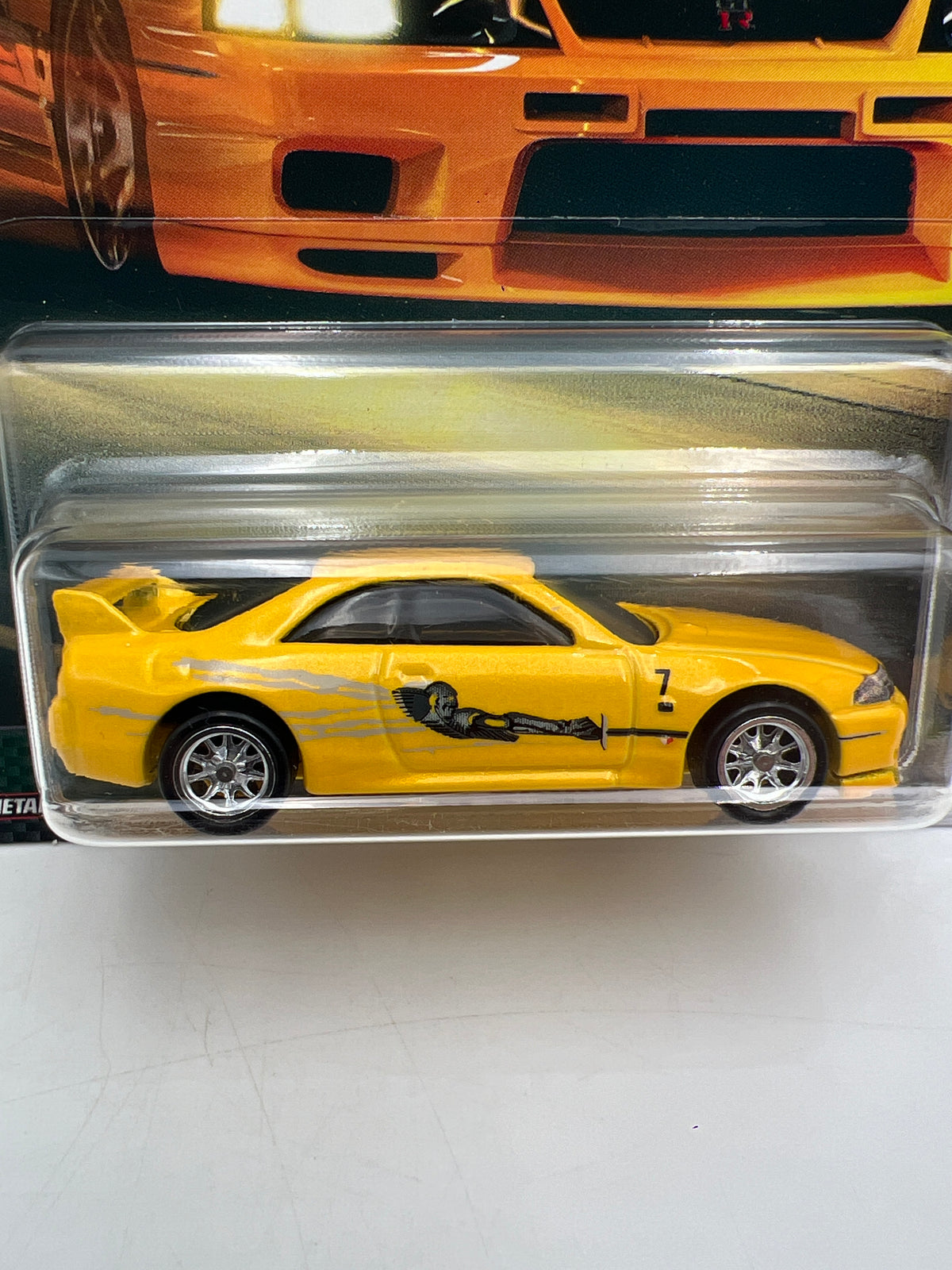 Hot Wheels Fast & Furious Original Fast #5 Nissan Skyline GT-R BCNR33 Yellow W/Protector