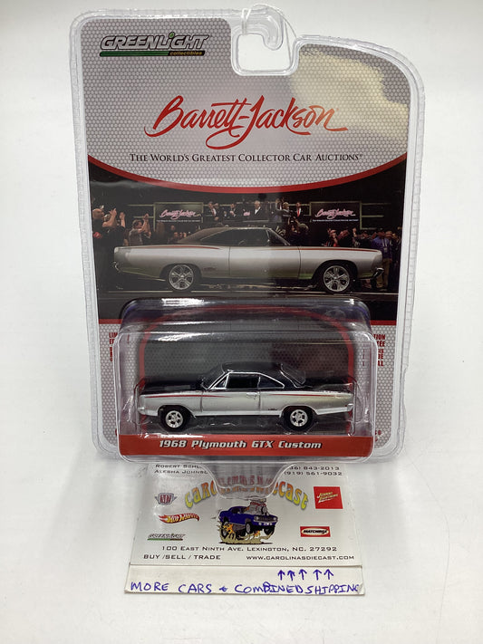 Greenlight 50th Anniversary Barrett-Jackson Series 61968 PlymouthGTX Custom Silver/Black 179F