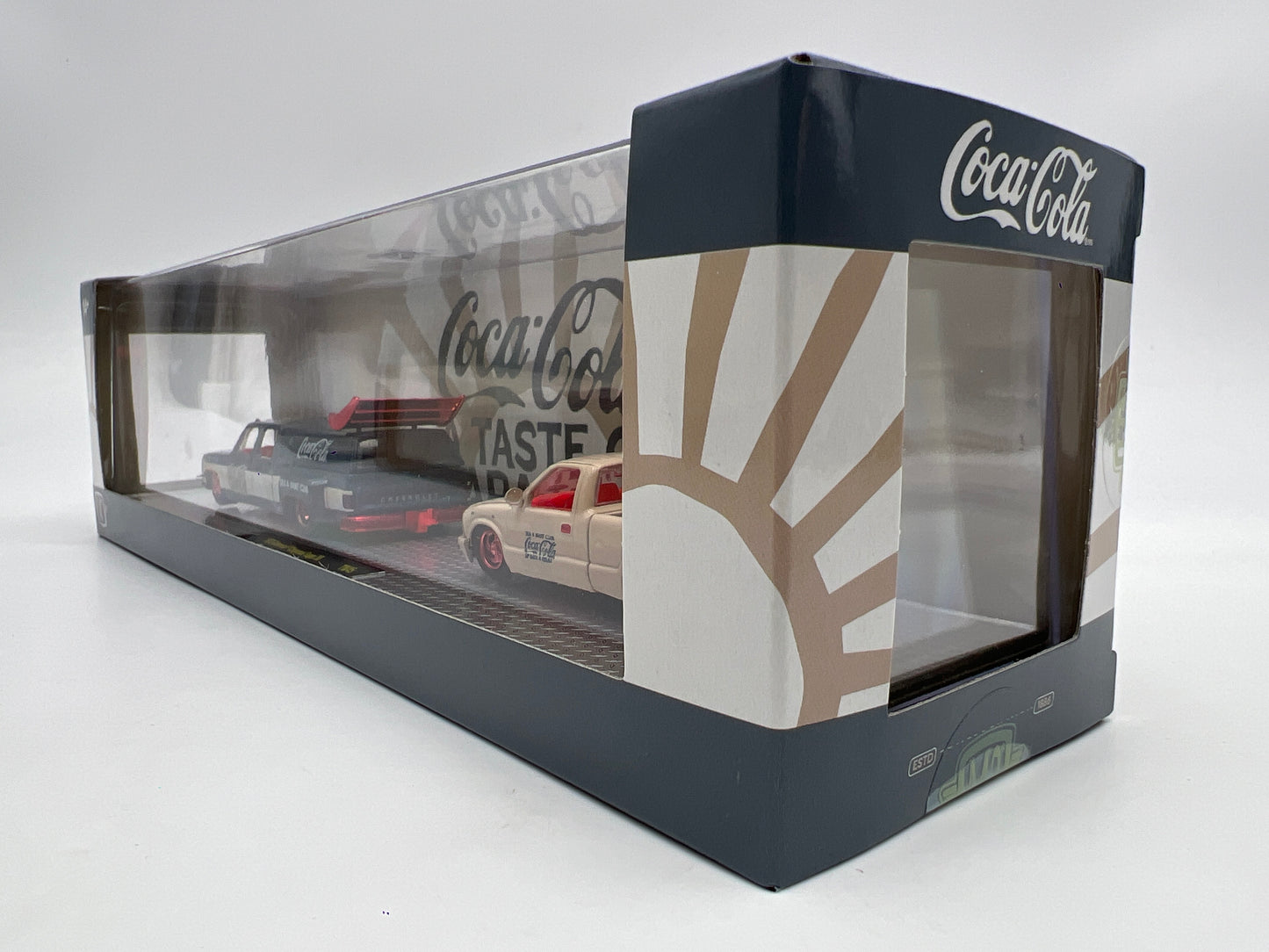 M2 Machines Haulers TW45 CHASE Coca Cola 1973 Cheyenne Super 10 & 1995 Chevrolet S10