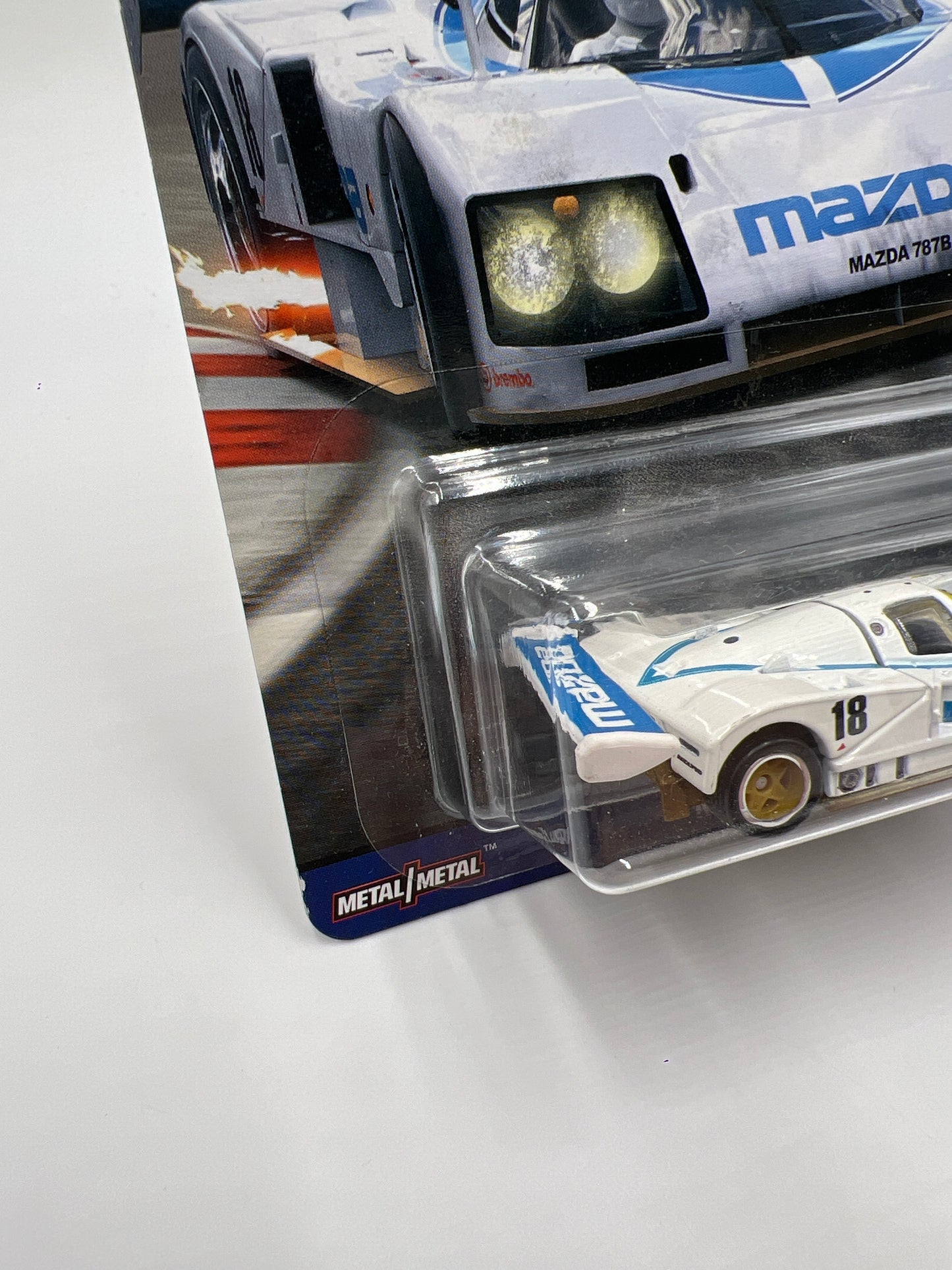 2018 Hot Wheels Car Culture Premium Circuit Legends #5 Mazda 787B White W/Protector
