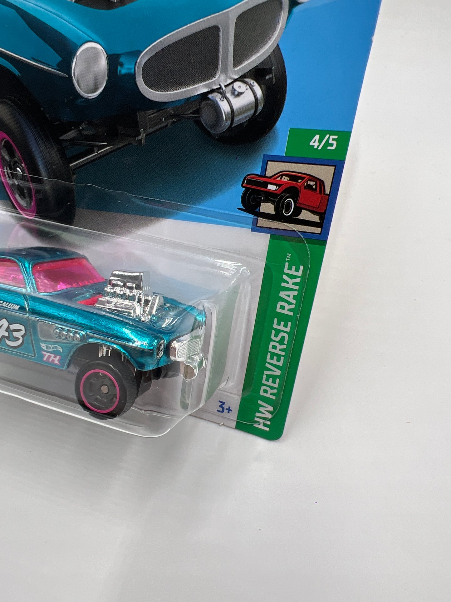 2024 Hot Wheels Super Treasure Hunt #153 Volvo P1800 Gasser Blue W/Protector