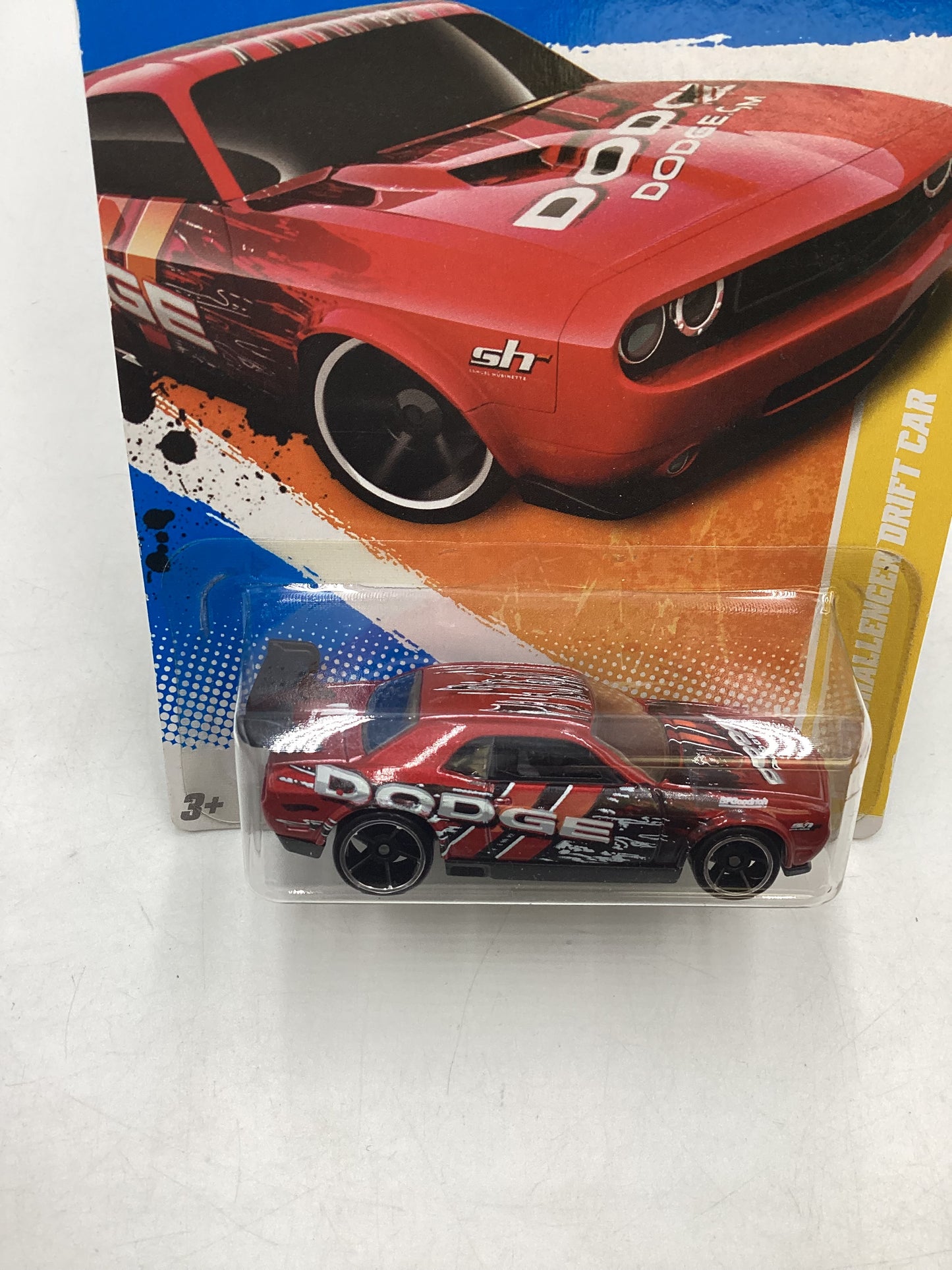 2011 Hot Wheels #6 Dodge Challenger Drift Car Red 42C