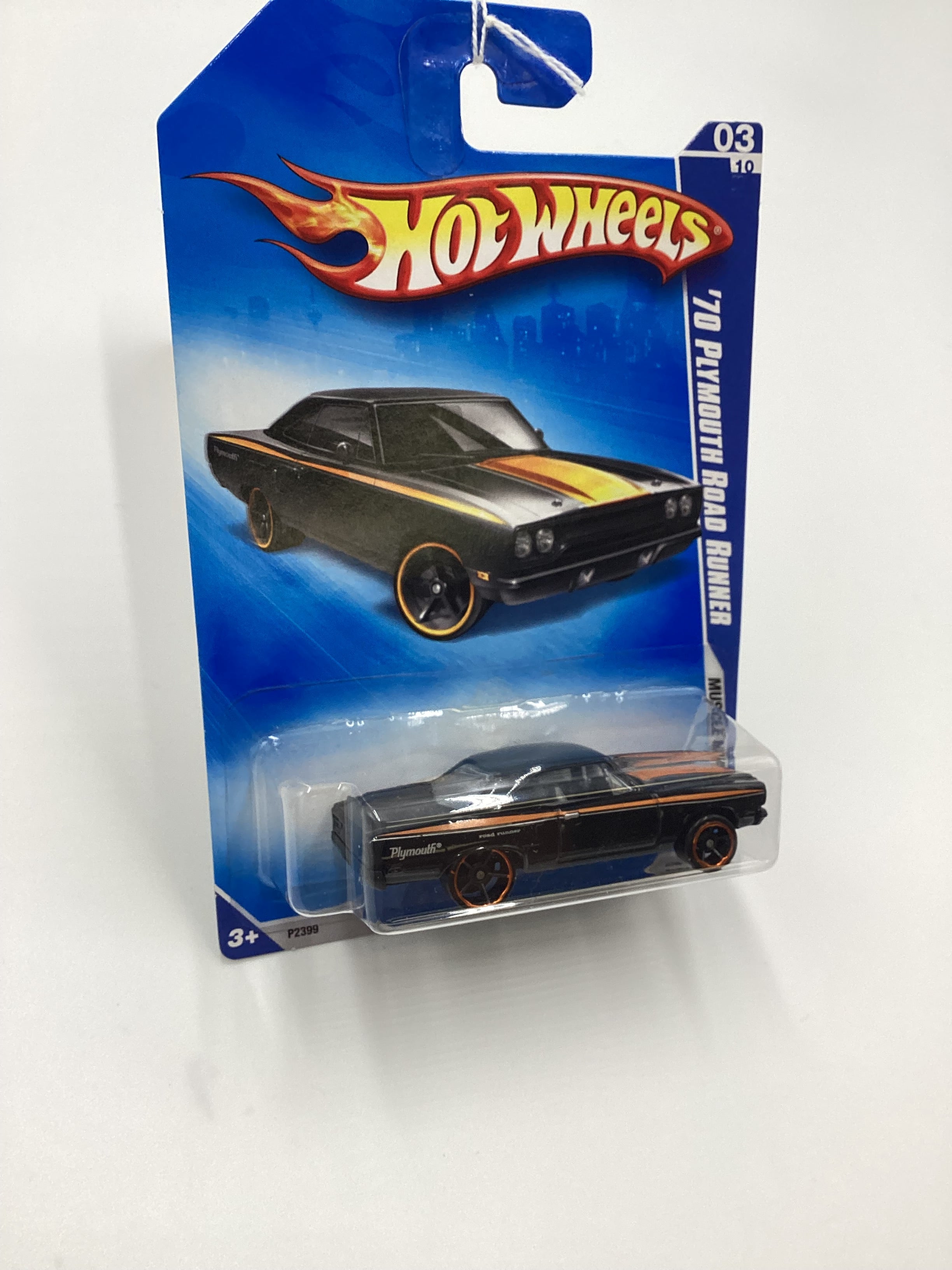 2009 Hot Wheels #079 70 Plymouth Road Runner Black 47D