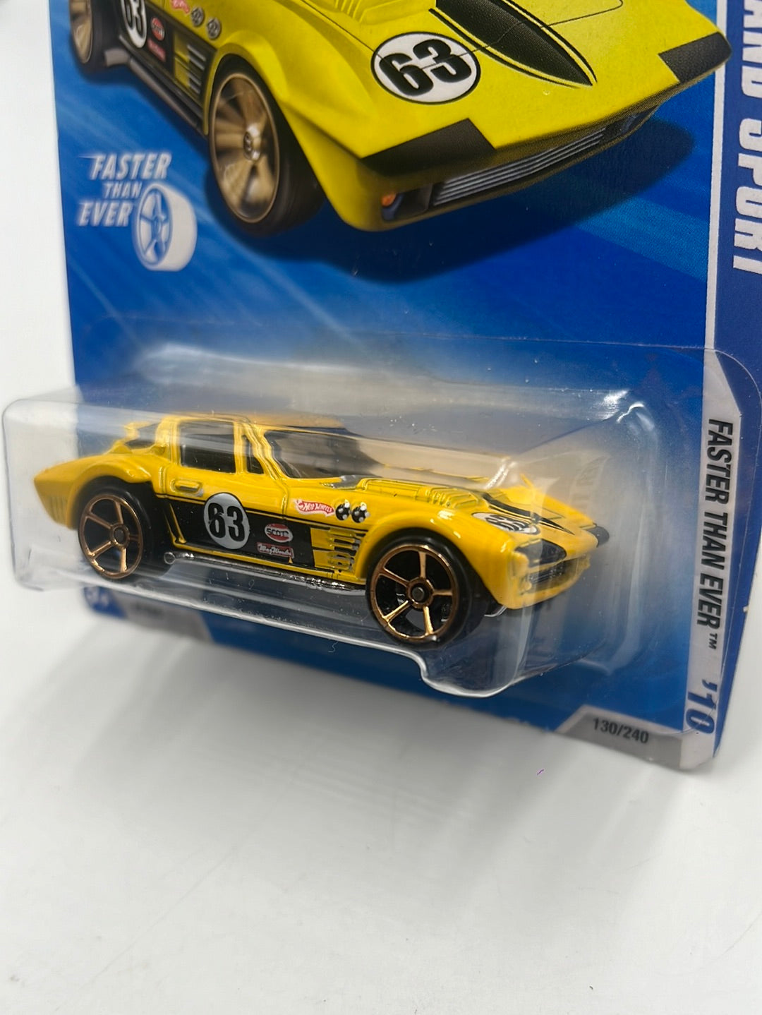 2010 Hot Wheels Faster Than Ever Corvette Grand Sport Yellow 130/240 18C